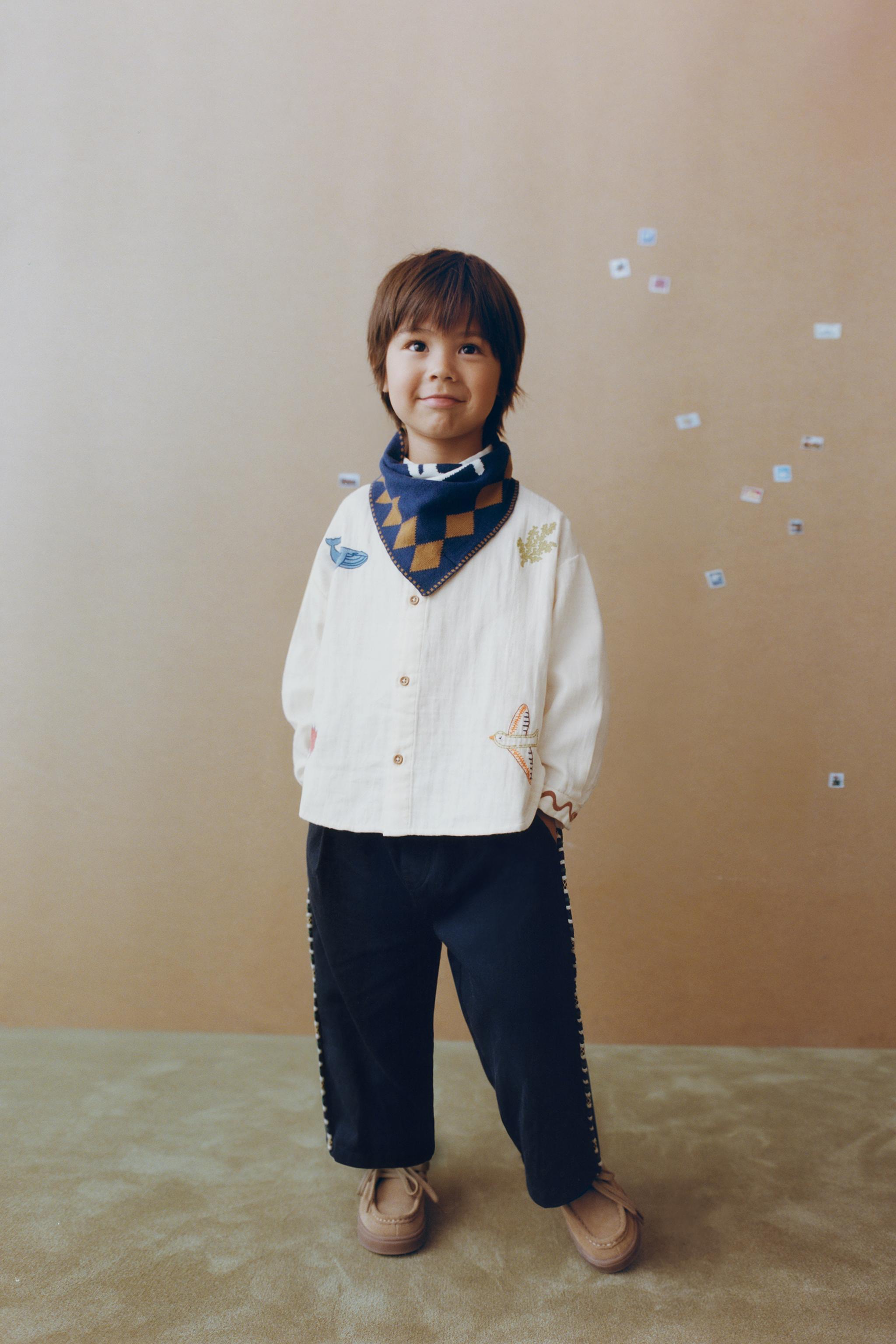 SIDE EMBROIDERED CULOTTE PANTS