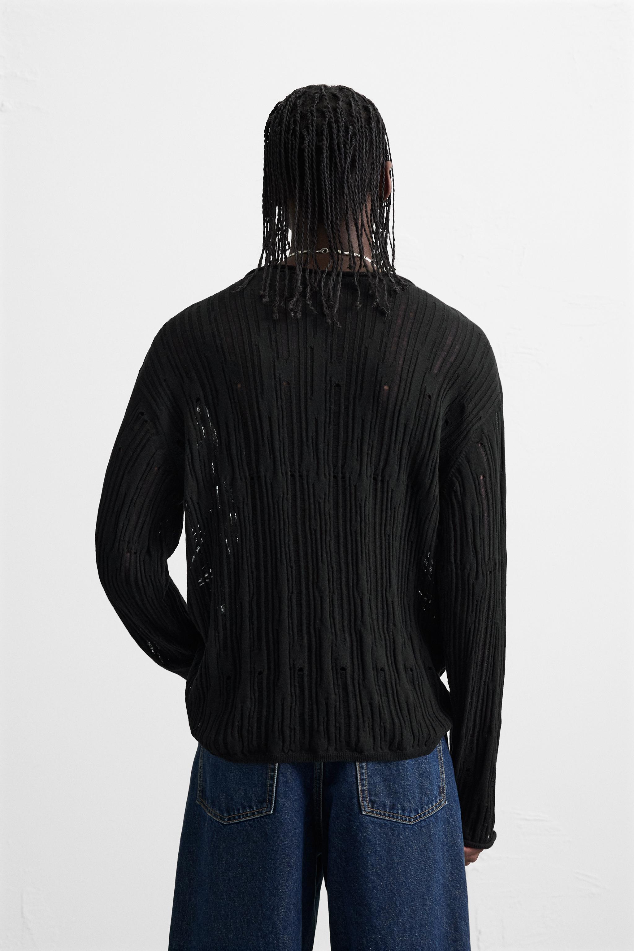 DROP STITCH TEXTURED SWEATER