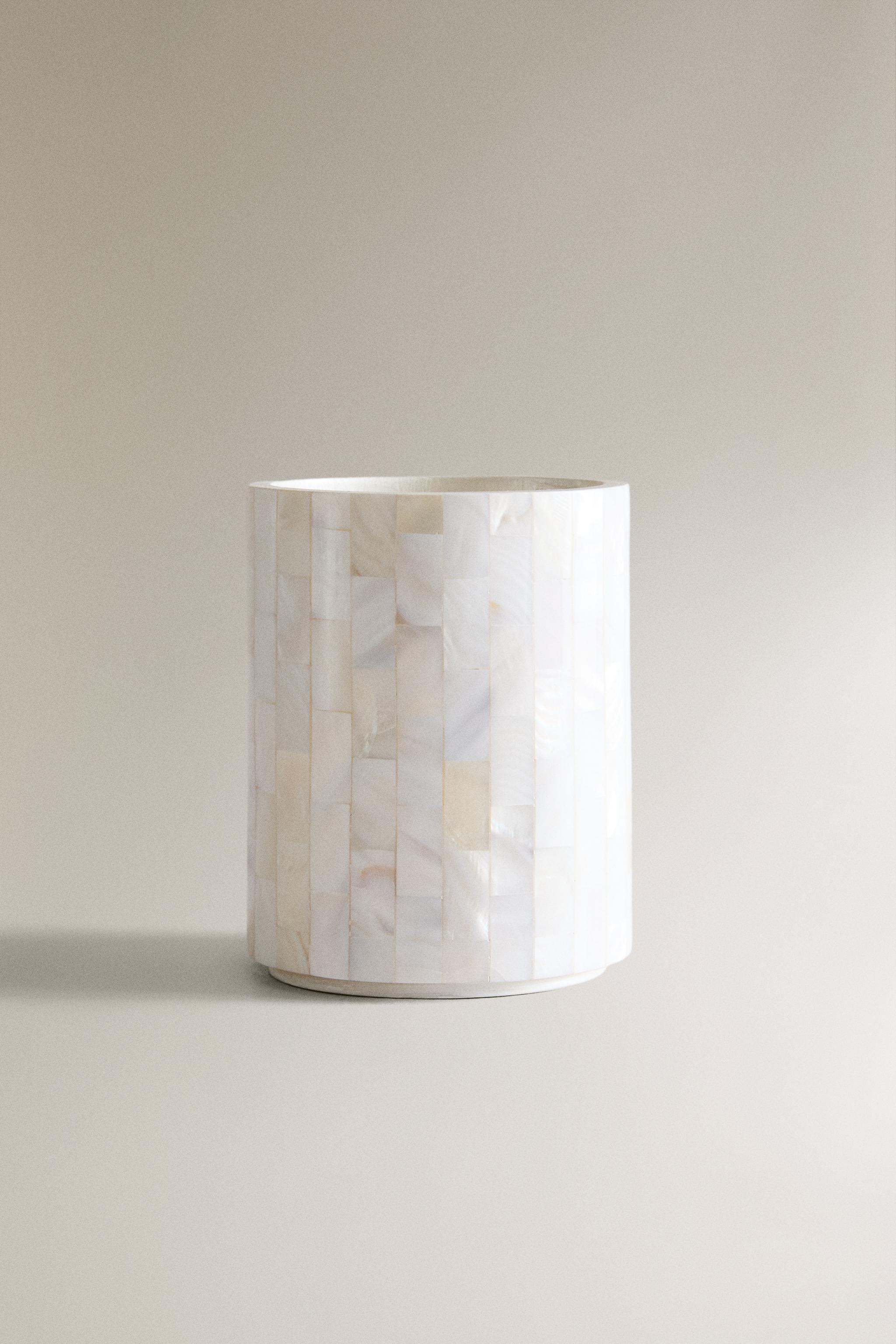 MOTHER-OF-PEARL TOOTHBRUSH HOLDER