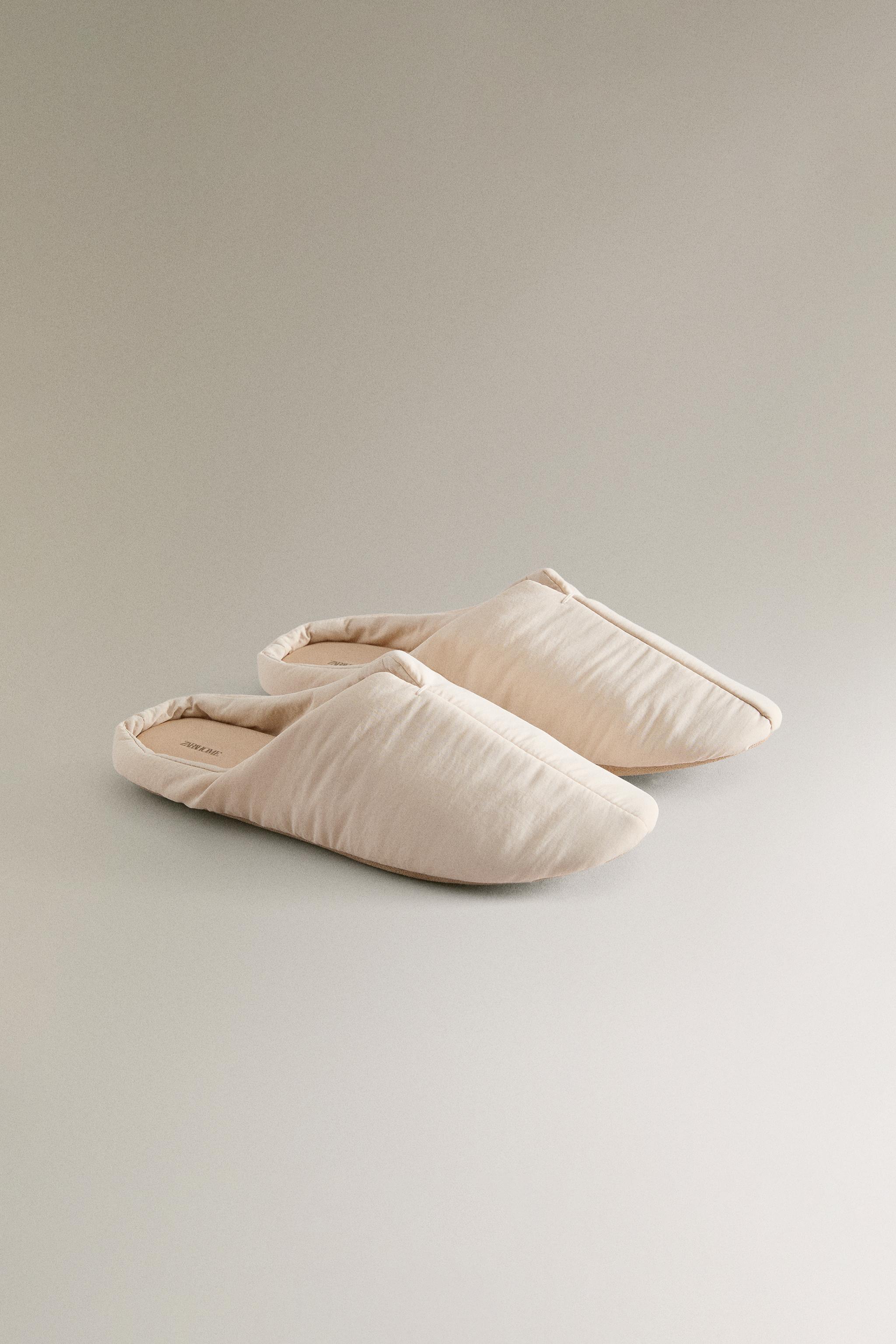 MULE SLIPPERS WITH LEATHER SOLE