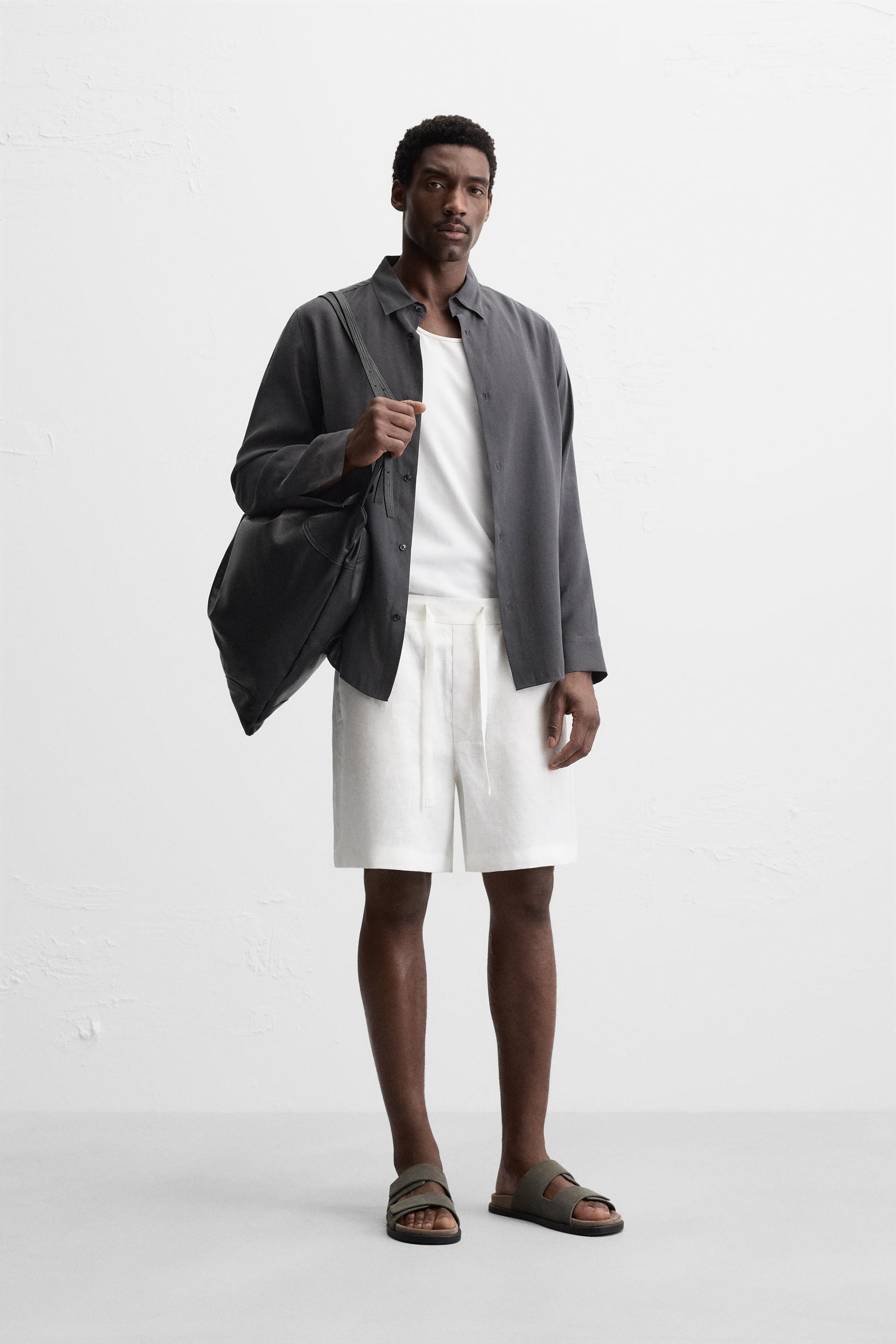 100% LINEN SHORTS