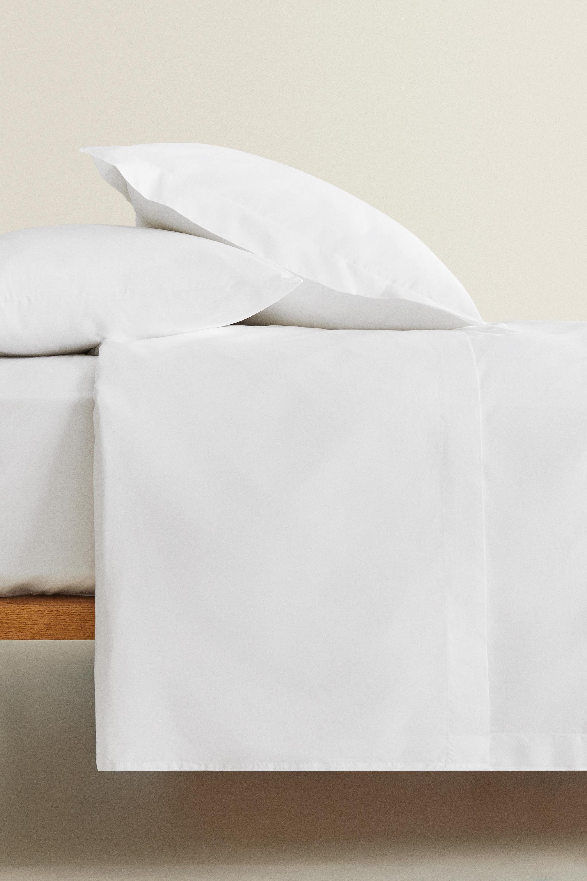 PERCALE COTTON DUVET COVER WITH FLANGE (500 THREAD COUNT)