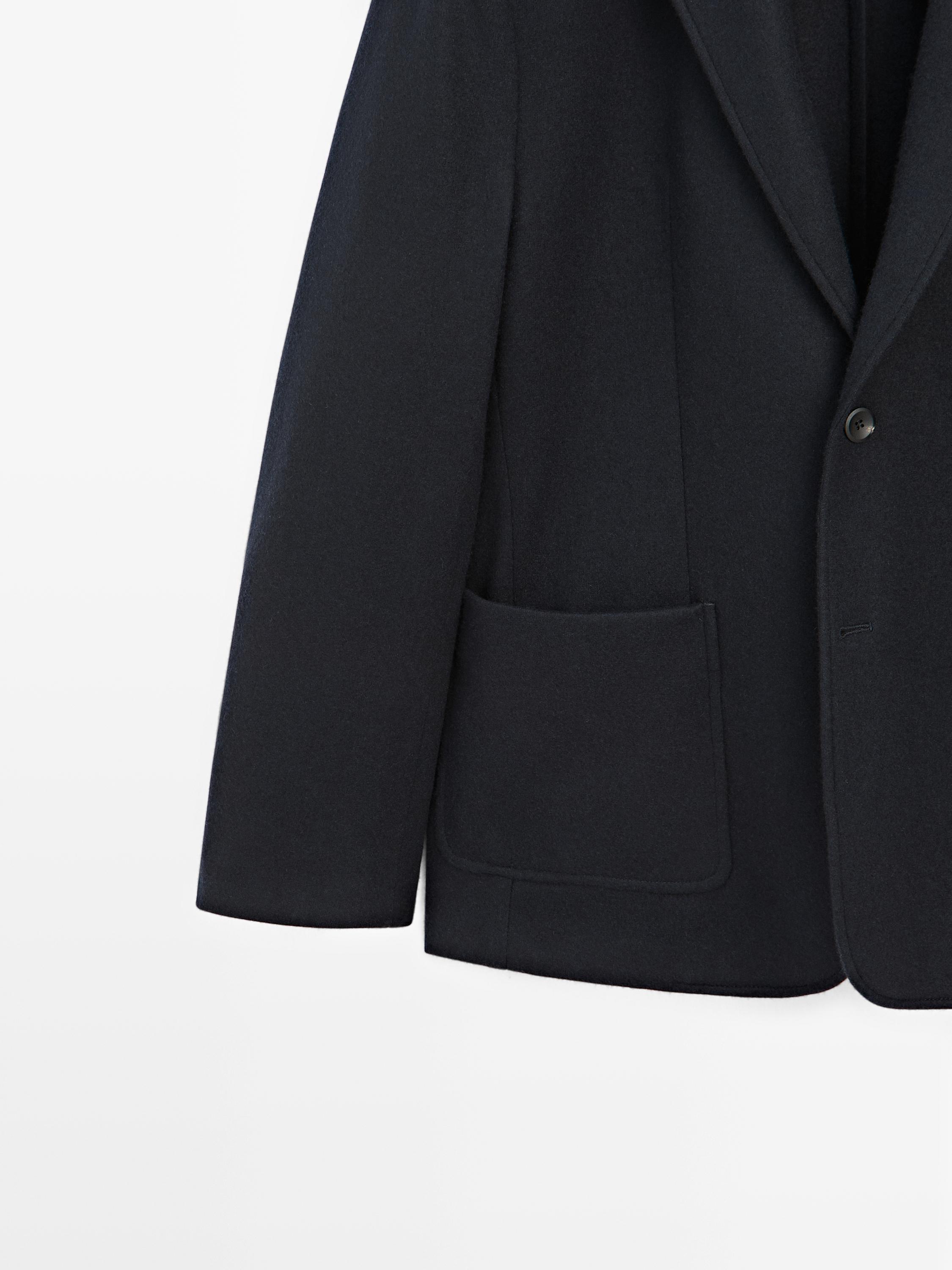 Wool blend suit blazer