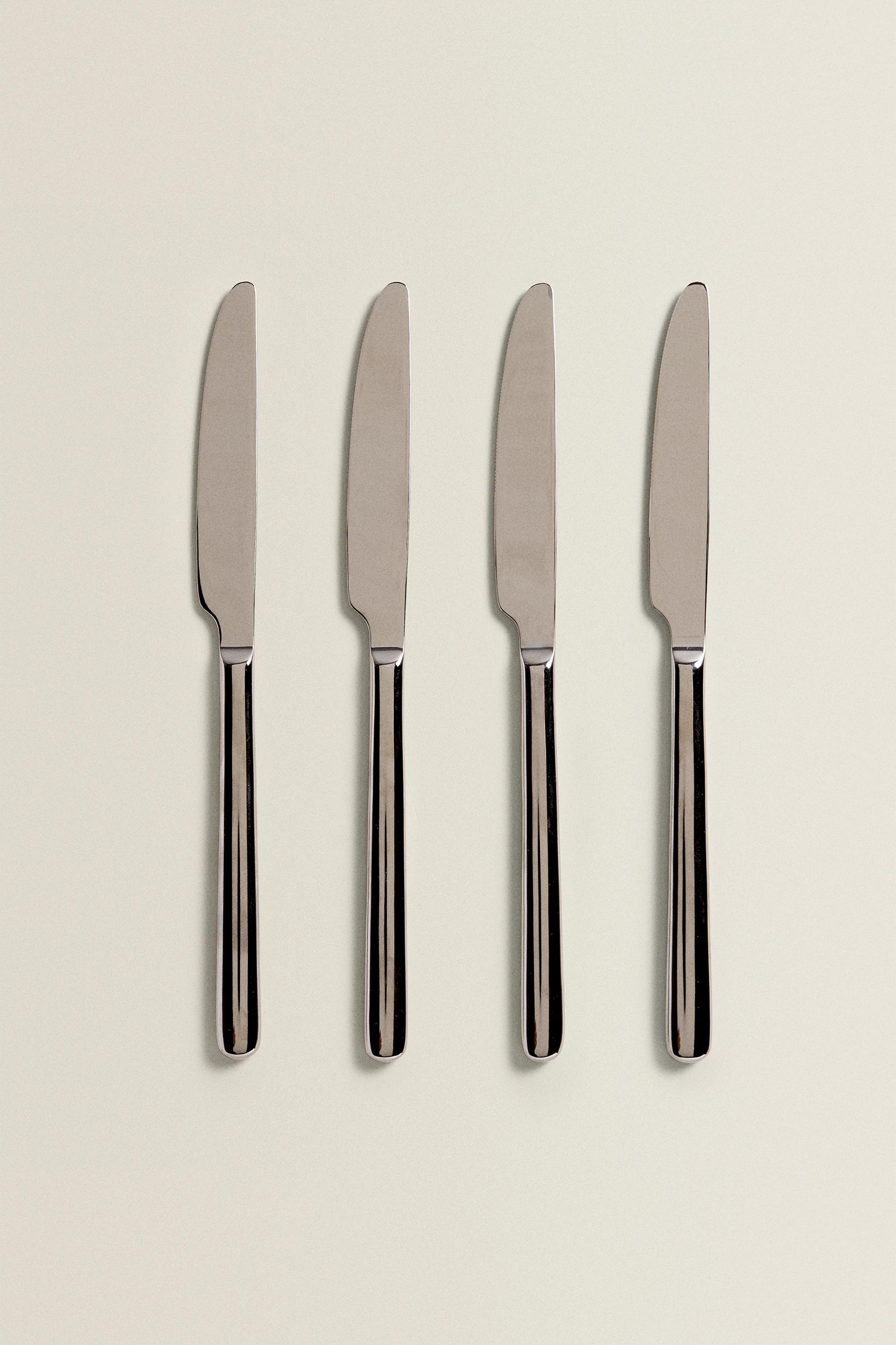 SET OF SHINY STEEL KNIVES (SET OF 4)