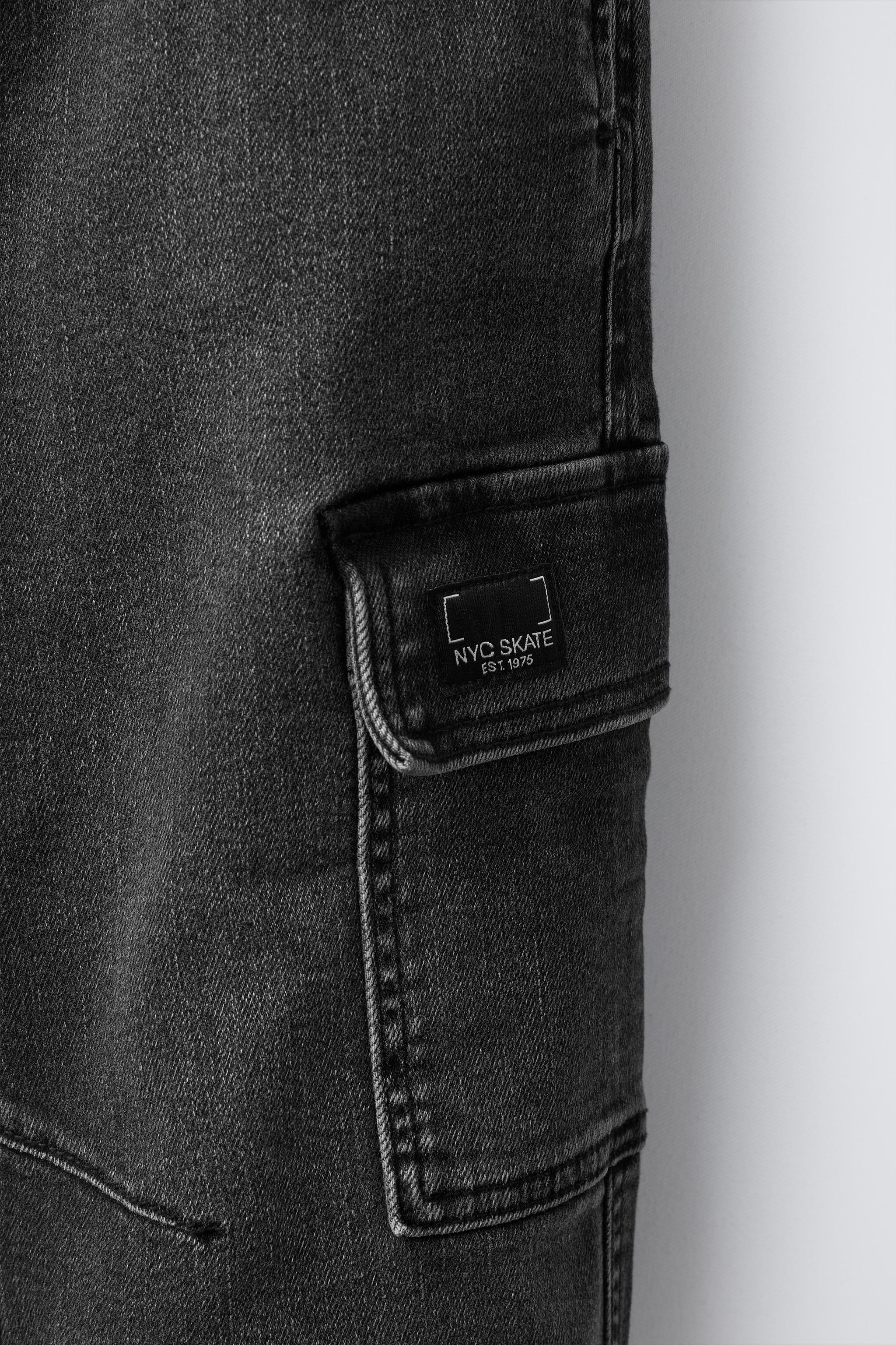 DENIM CARGO JOGGER PANTS