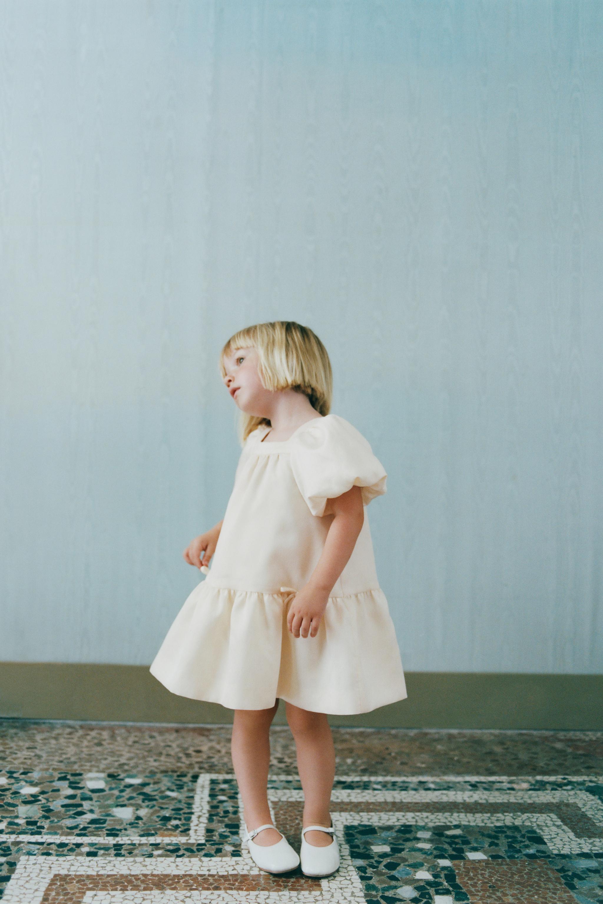 SATIN DRESS WITH BOWS