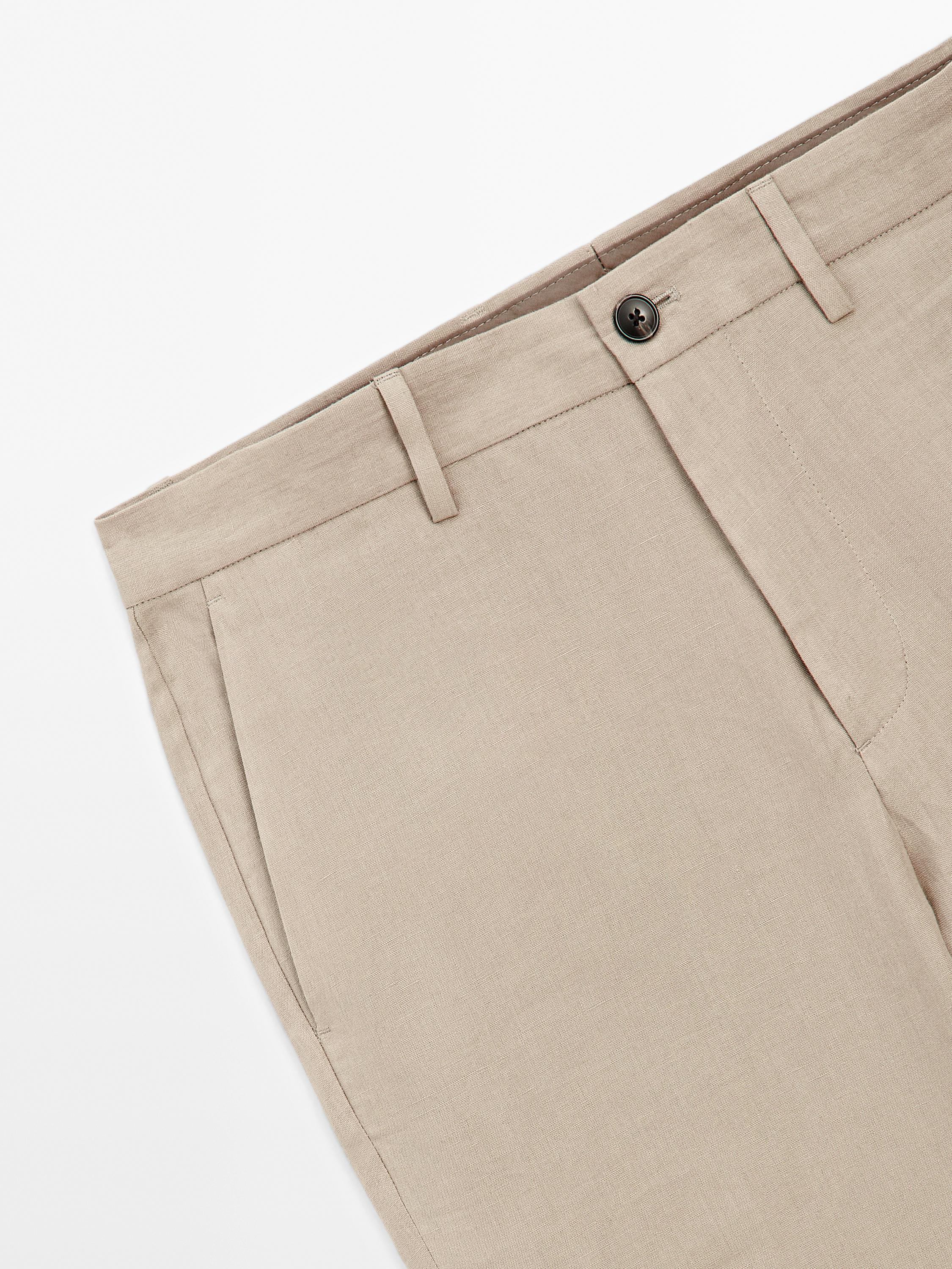Flowing 100% linen trousers