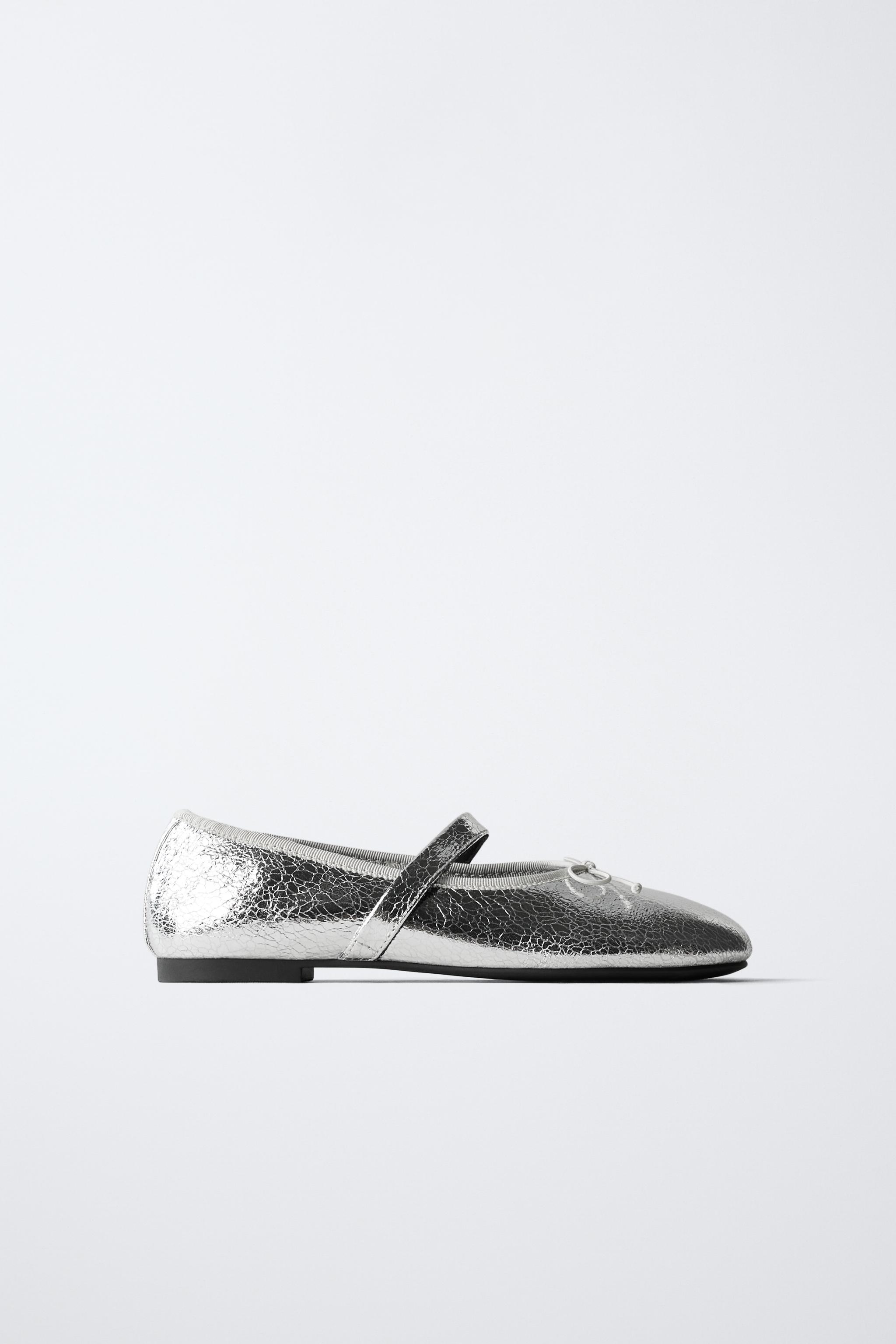 METALLIC BALLET FLATS