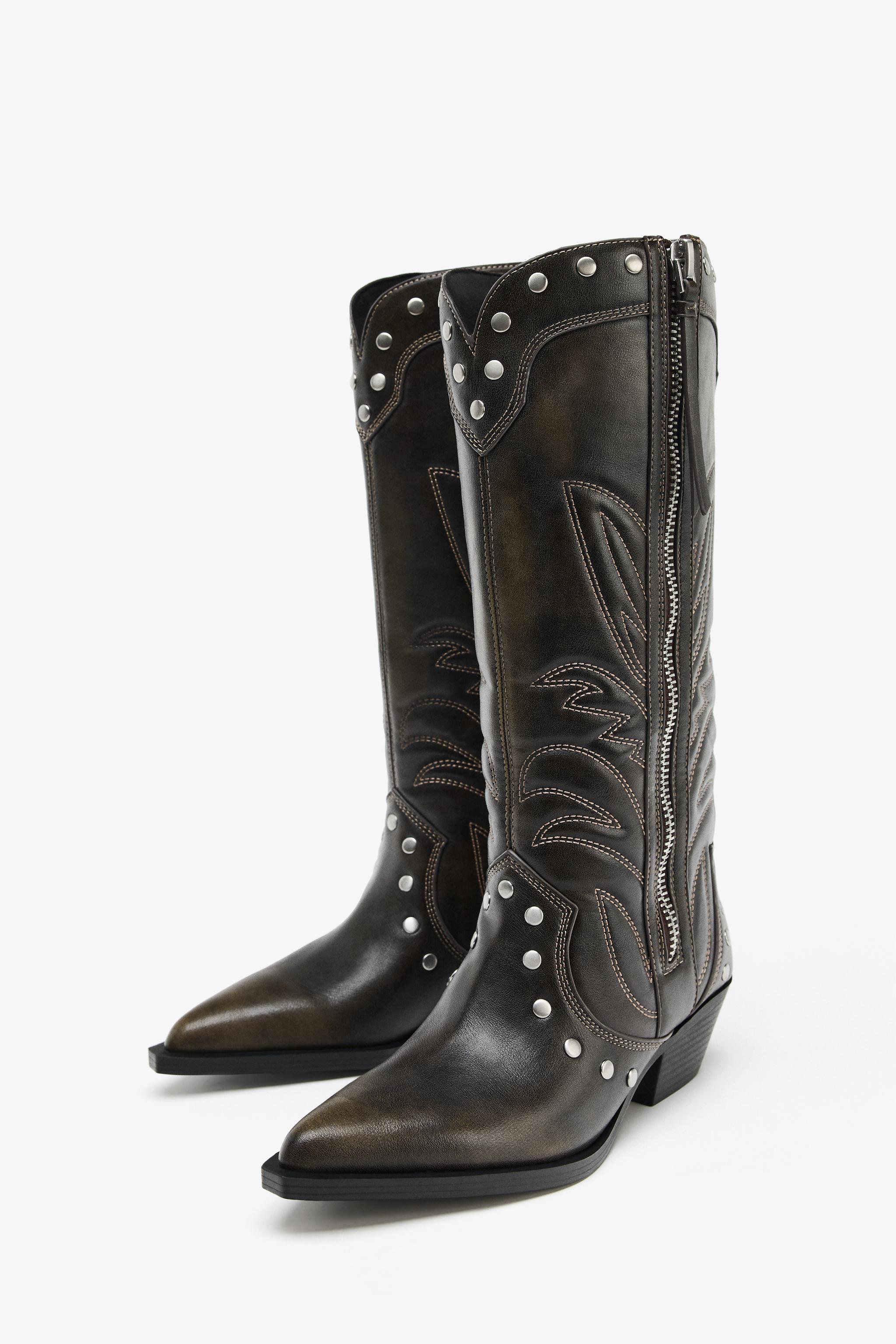 COWBOY STUDDED BOOTS