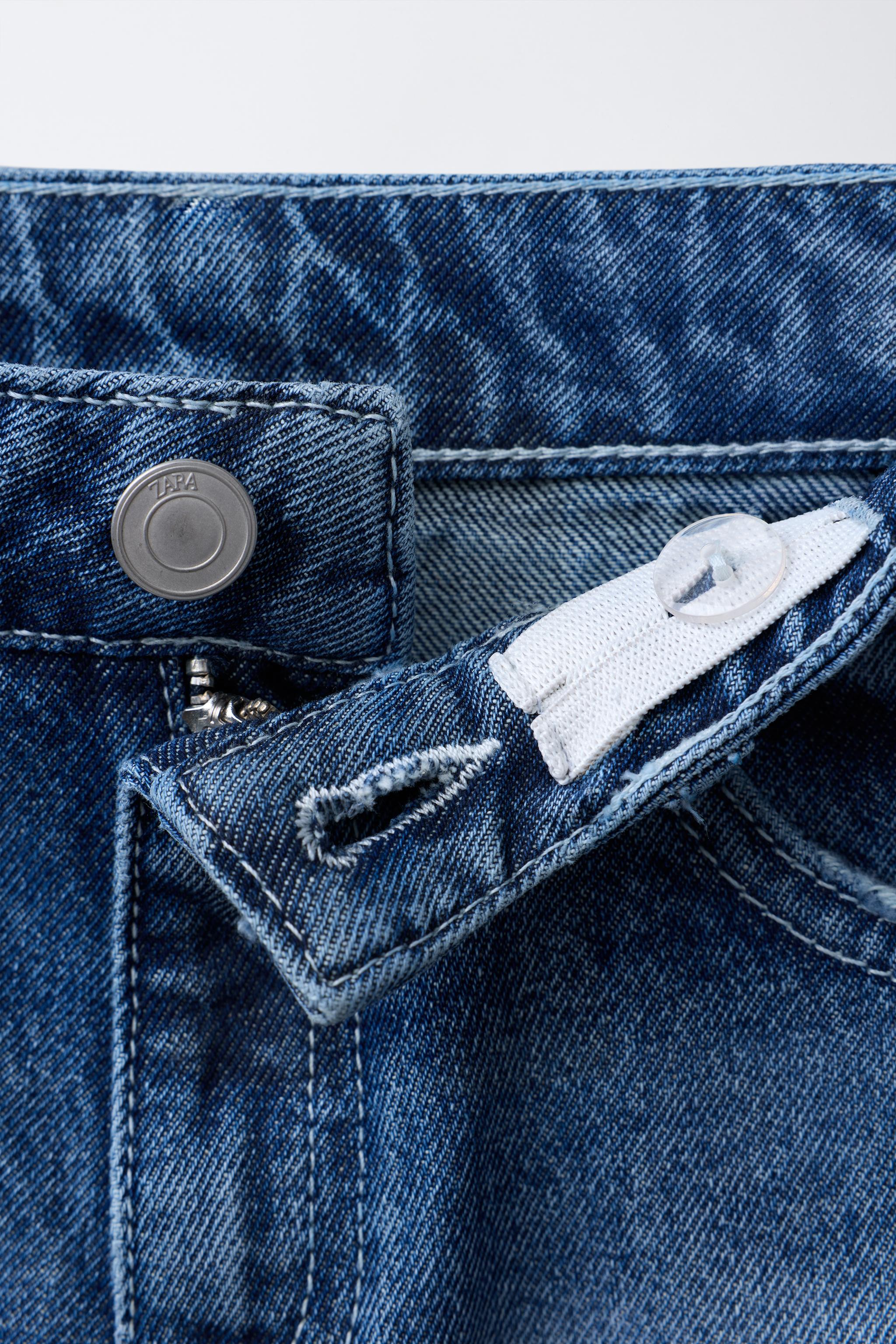 EMBROIDERED STRAIGHT DENIM PANTS