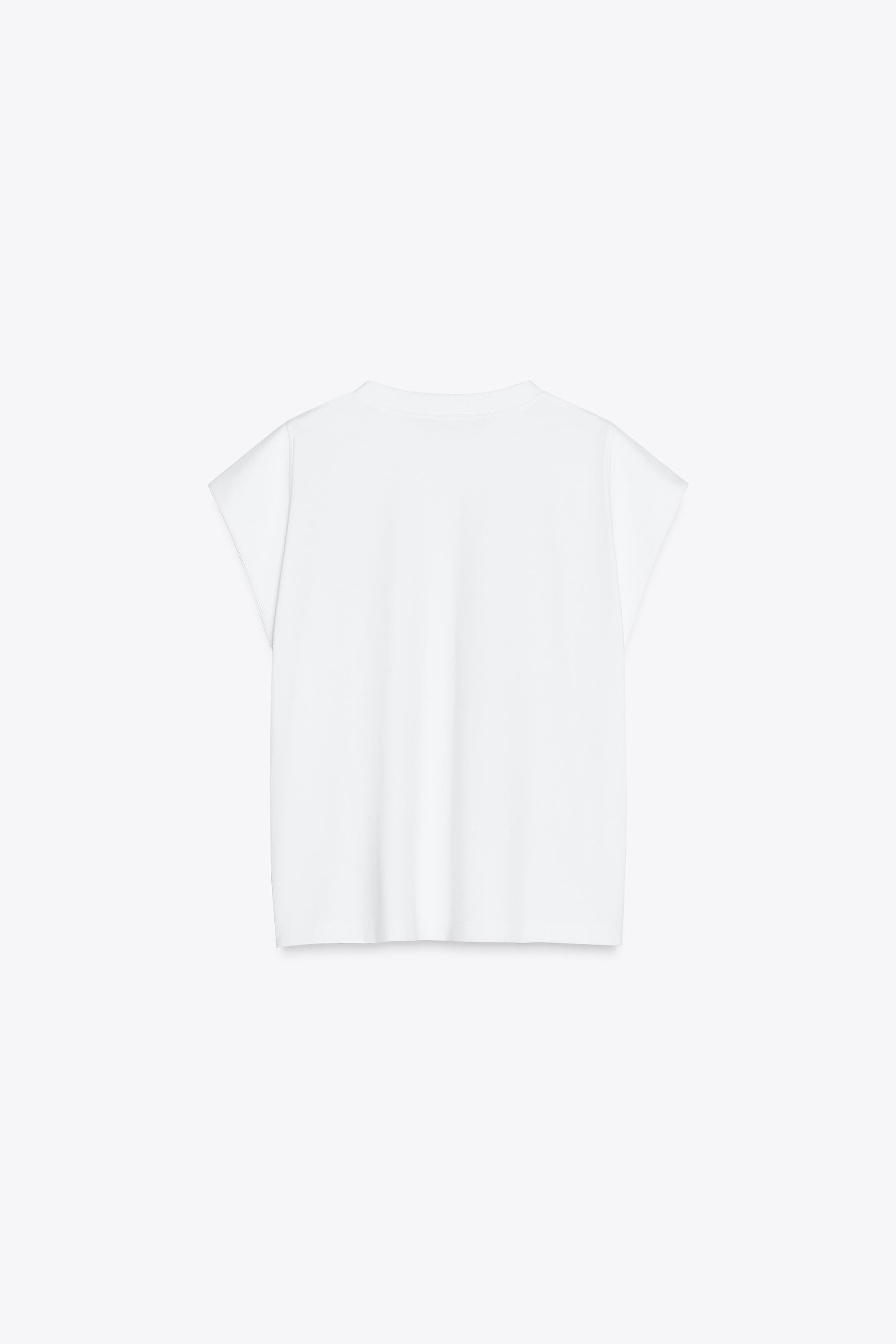 WASHED EFFECT SLEEVELESS T-SHIRT