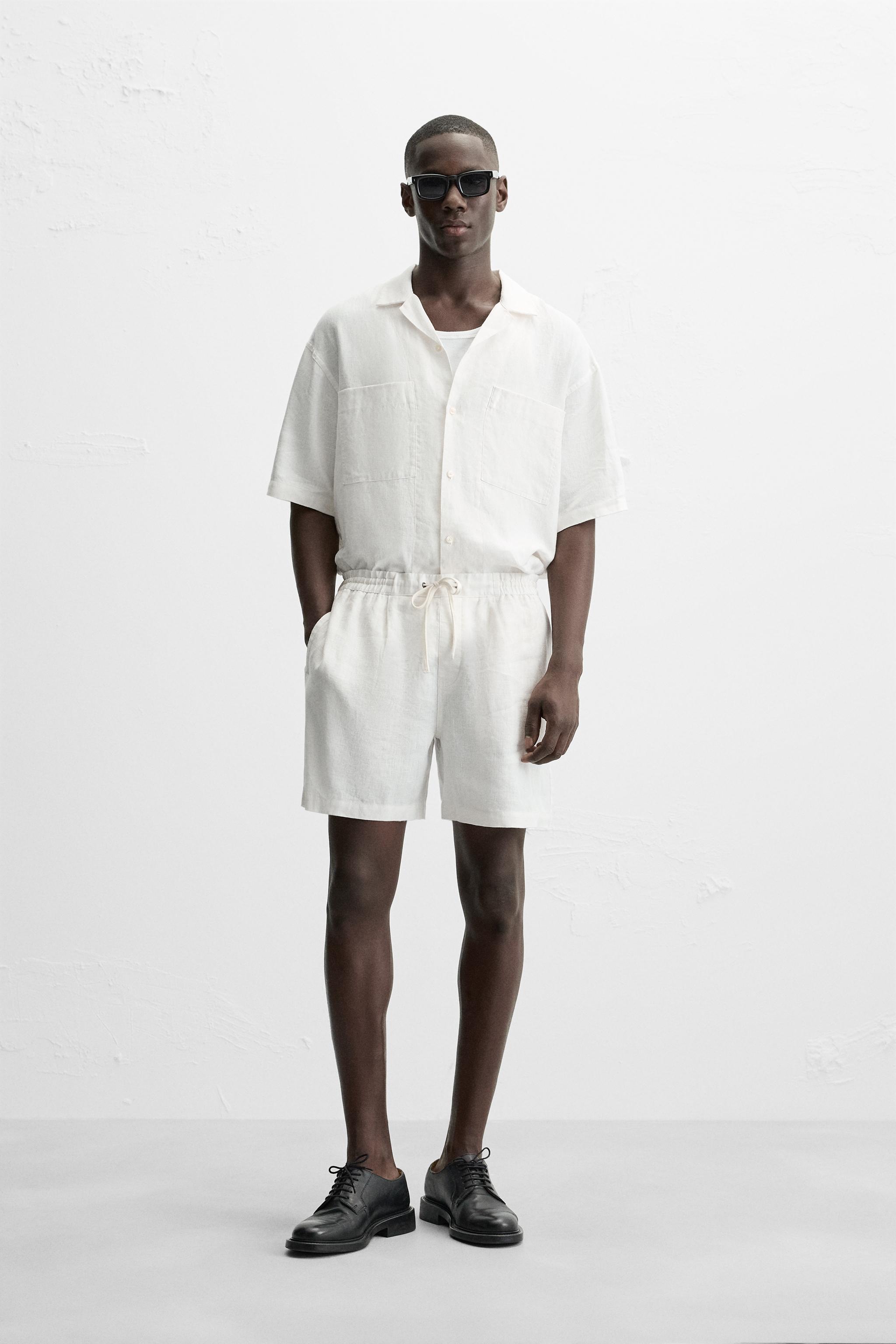 100% LINEN SHORTS