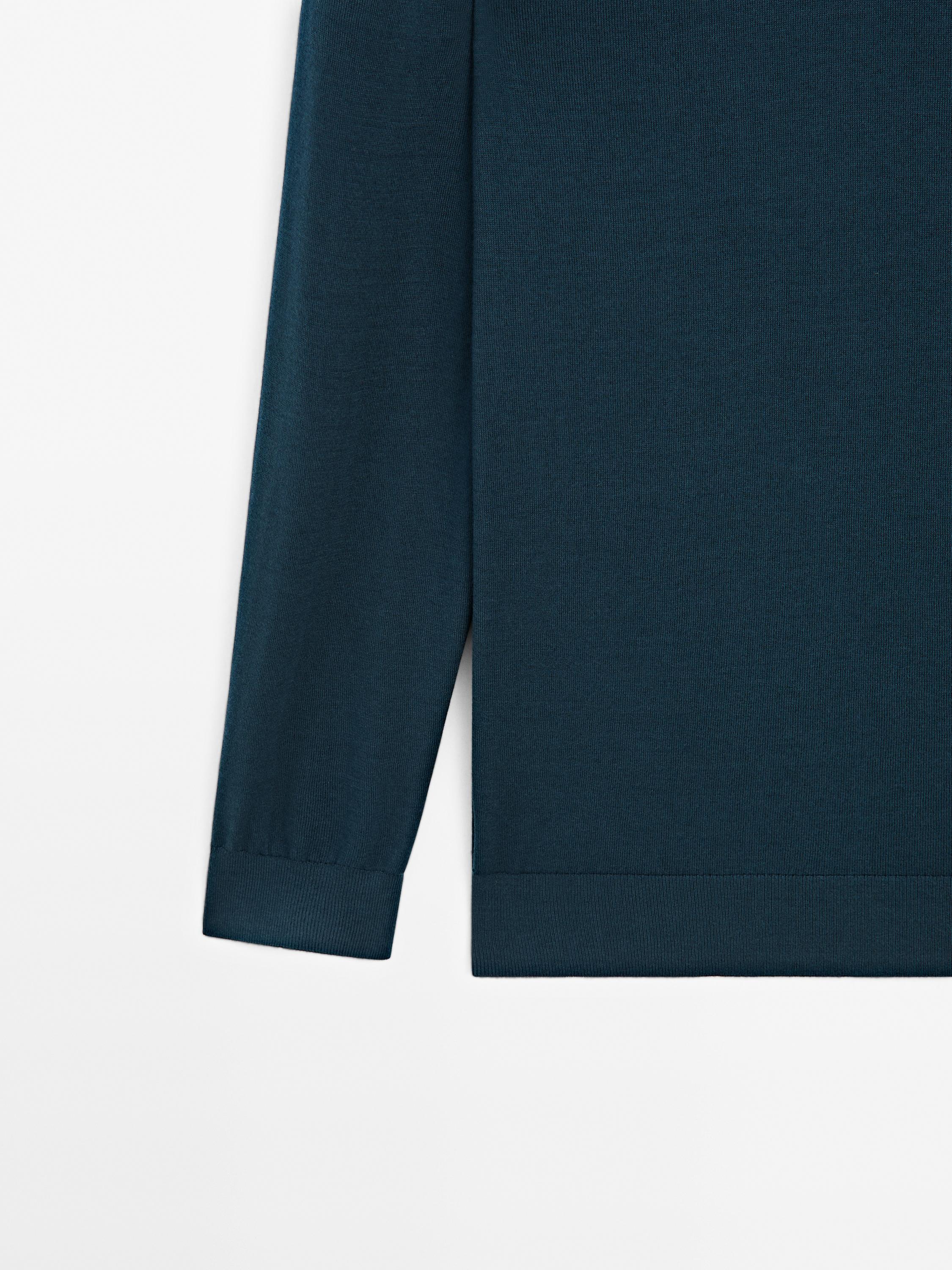 Cotton and silk blend sweater