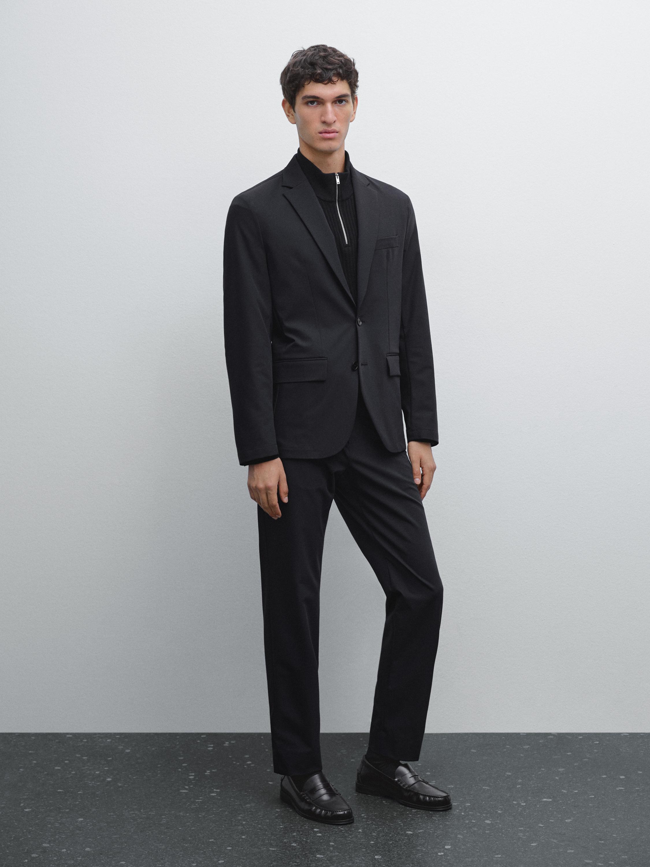 Technical fabric blazer