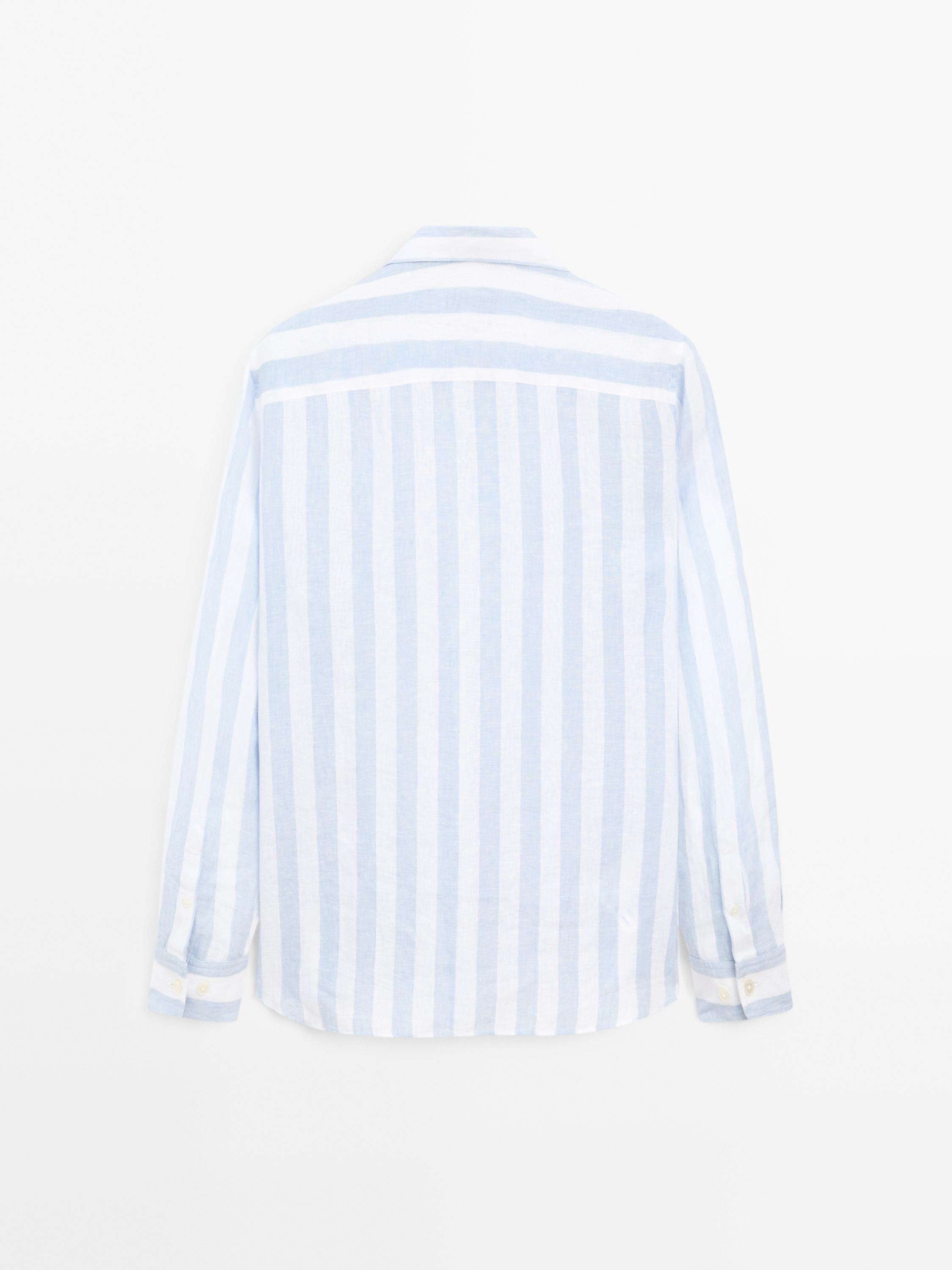 Regular fit wide stripe shirt