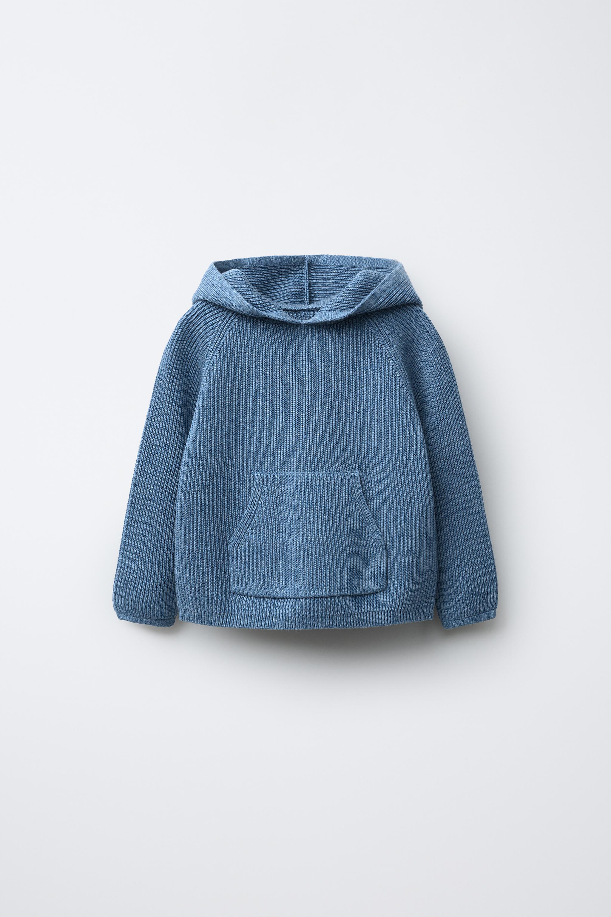 HOODED KNIT SWEATER WITH POCKET