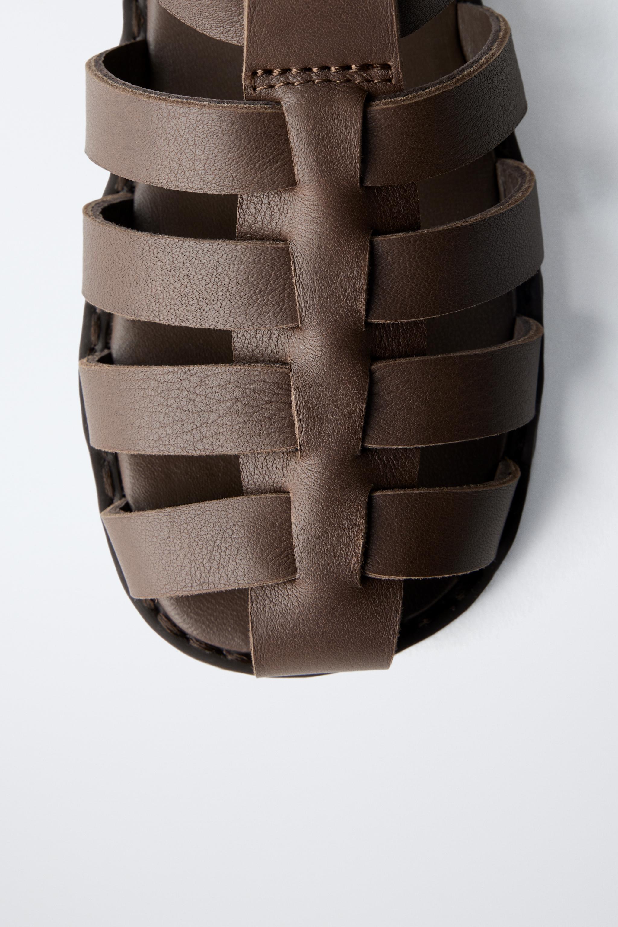 LEATHER FISHERMAN SANDALS WITH BUCKLE