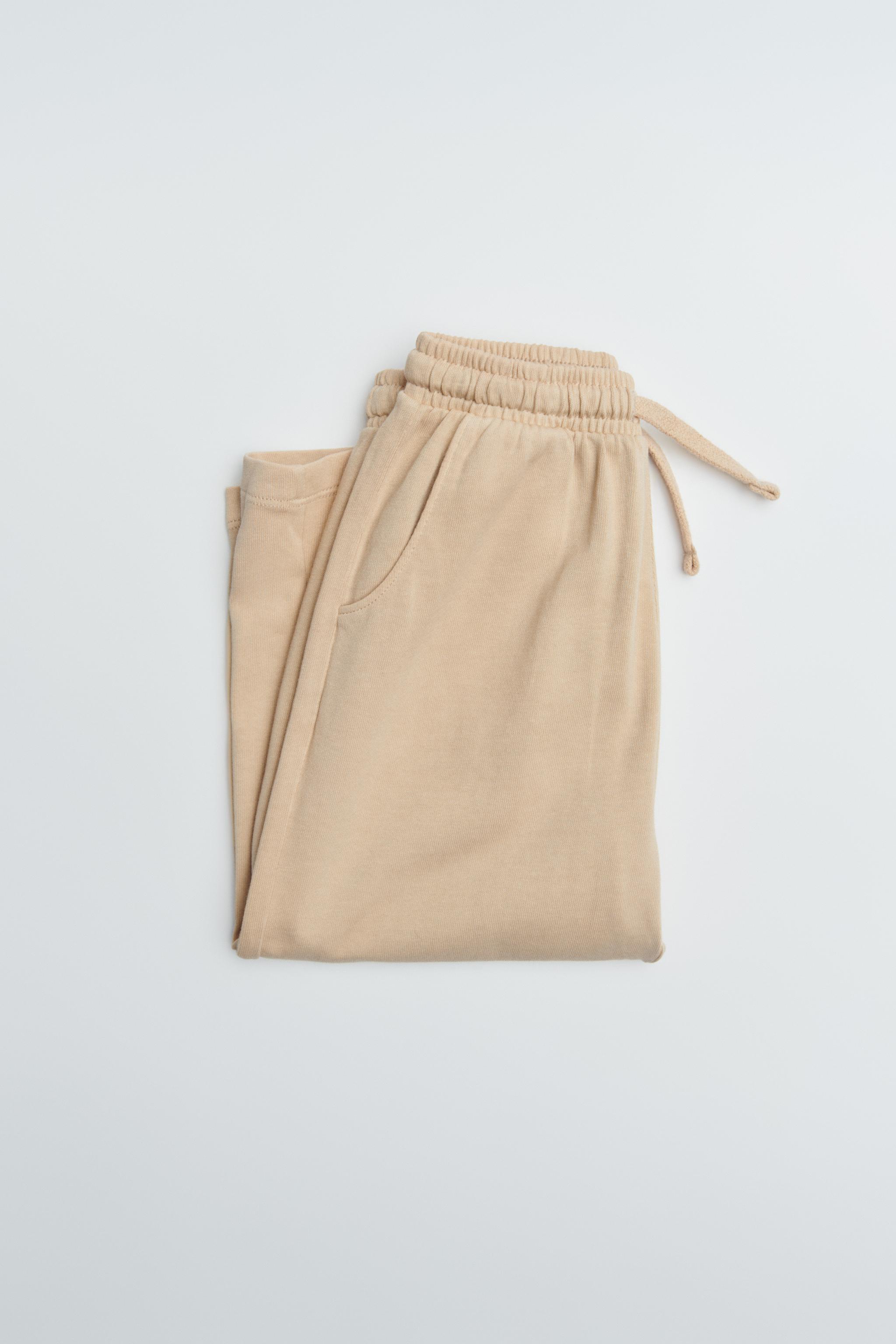 PLAIN WIDE LEG T-SHIRT AND PANTS SET