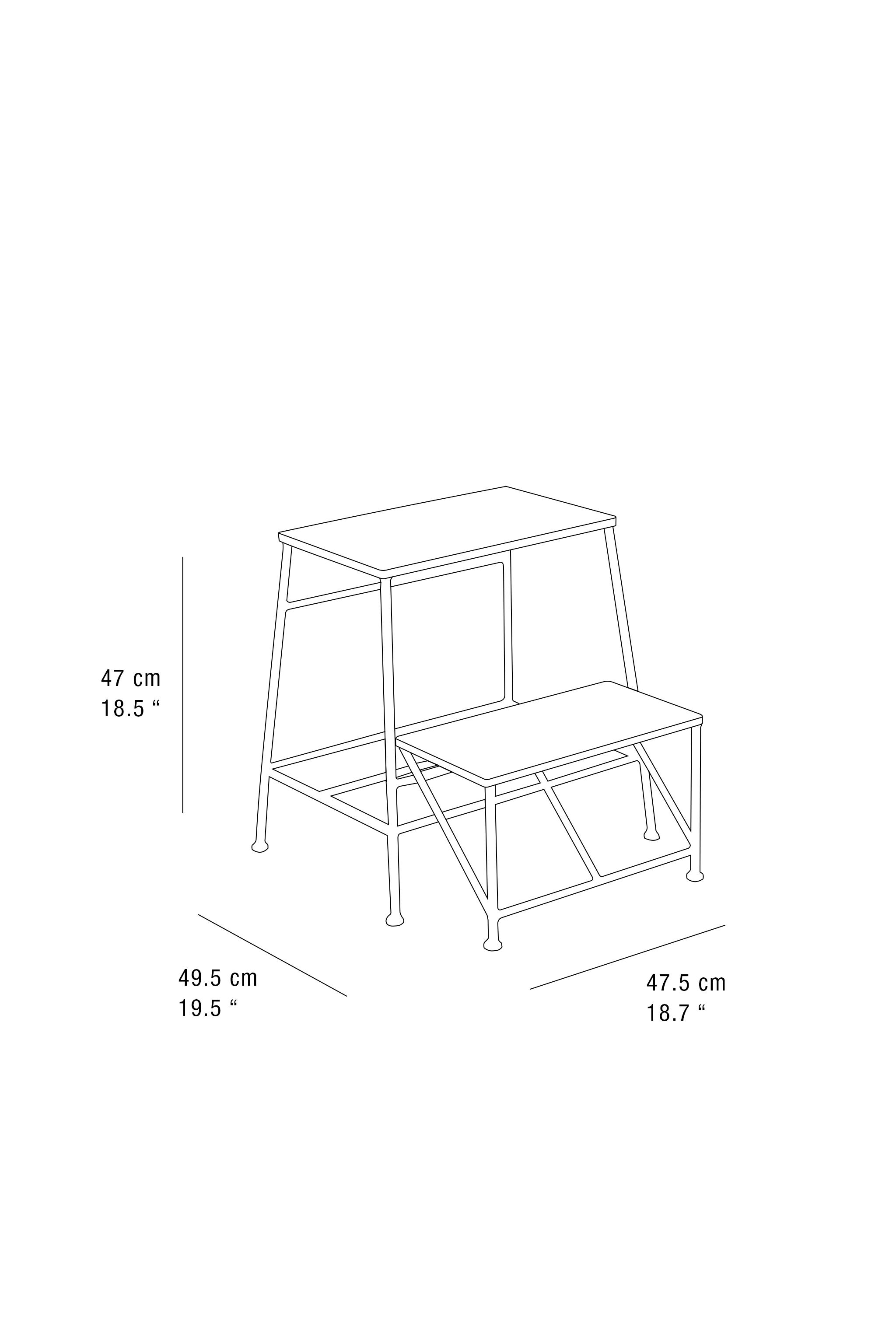 STOOL | TWO-STEP WOODEN LADDER