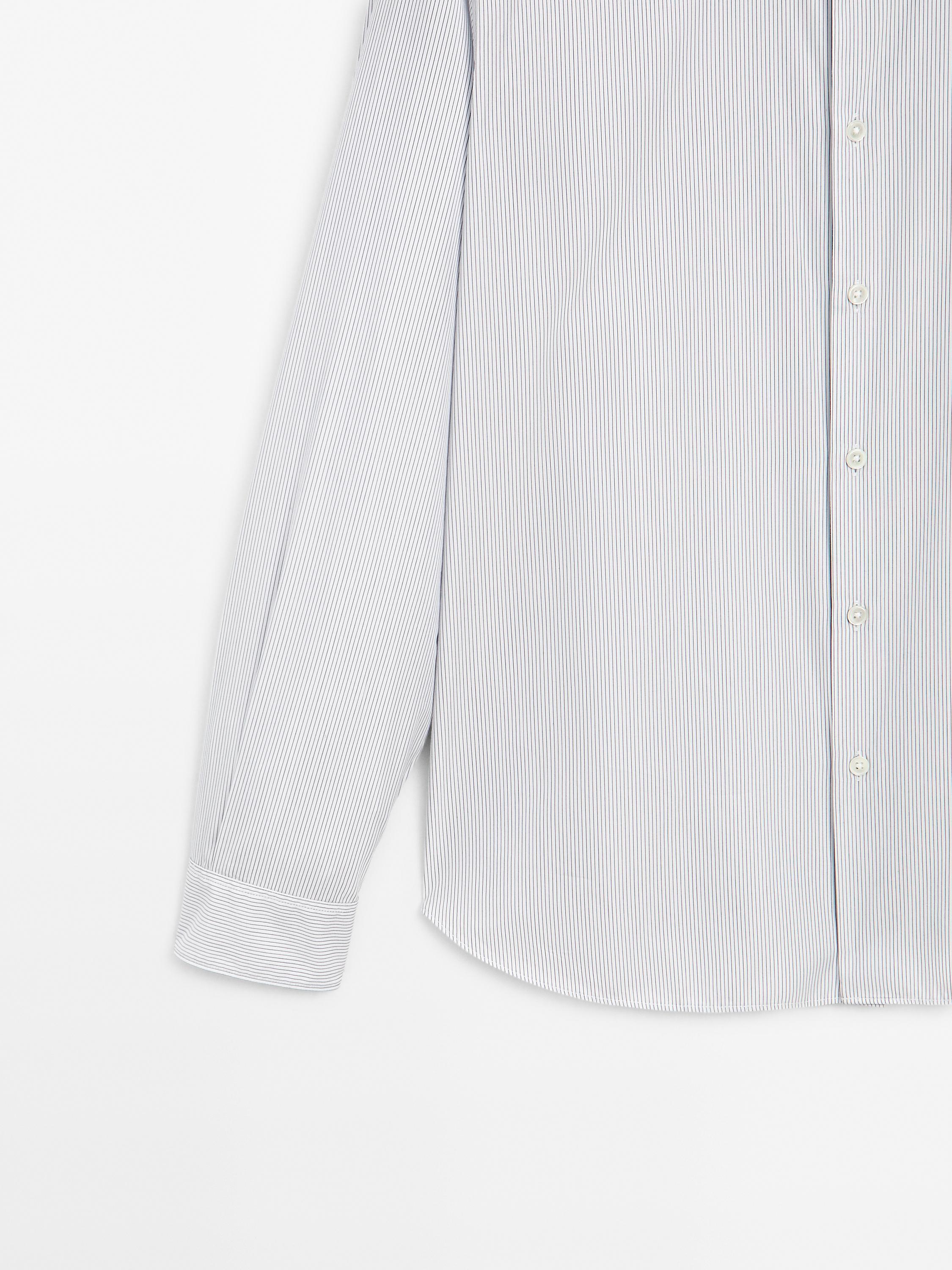 Regular fit micro-striped shirt