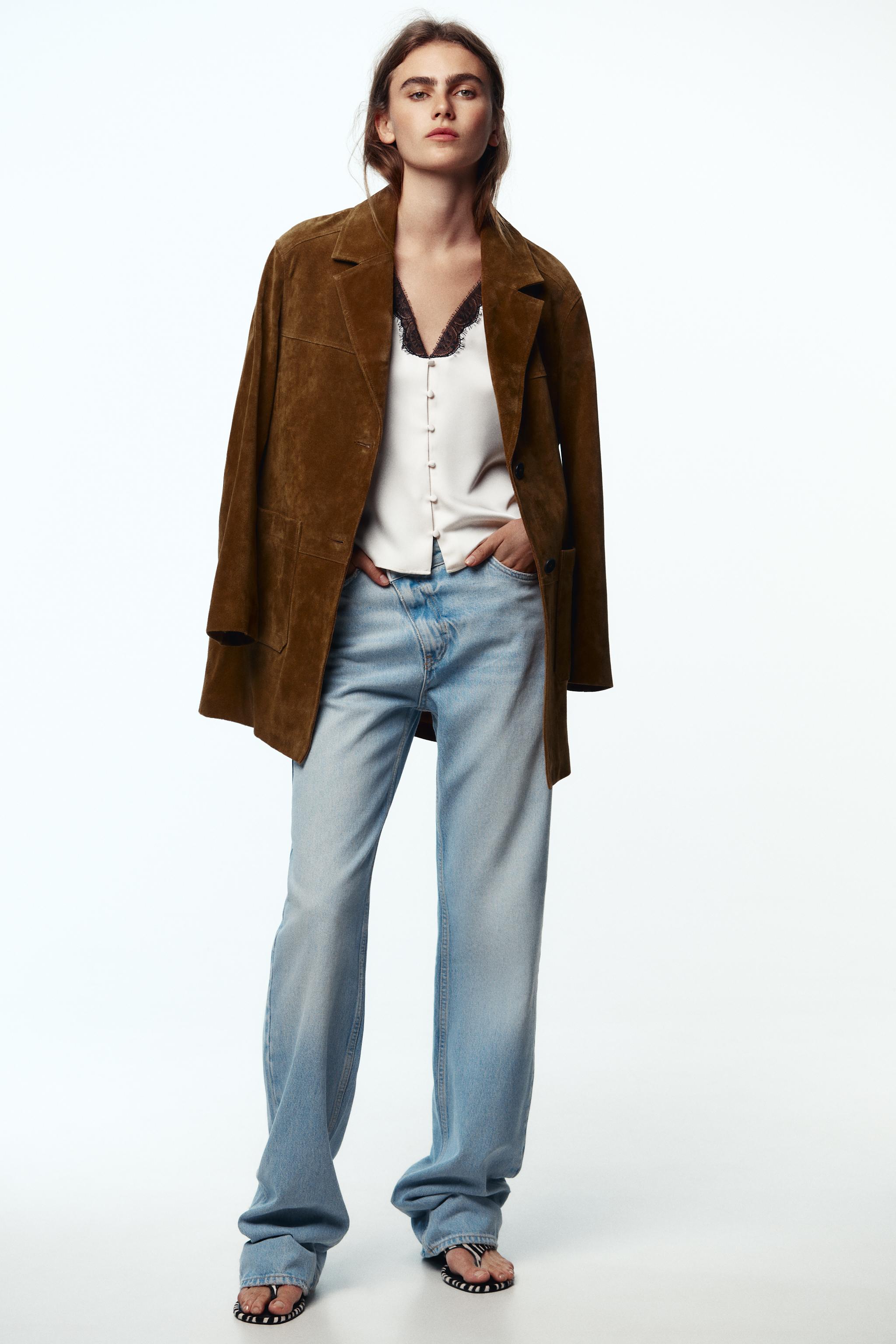 CONTRAST LACE SATIN EFFECT BLOUSE