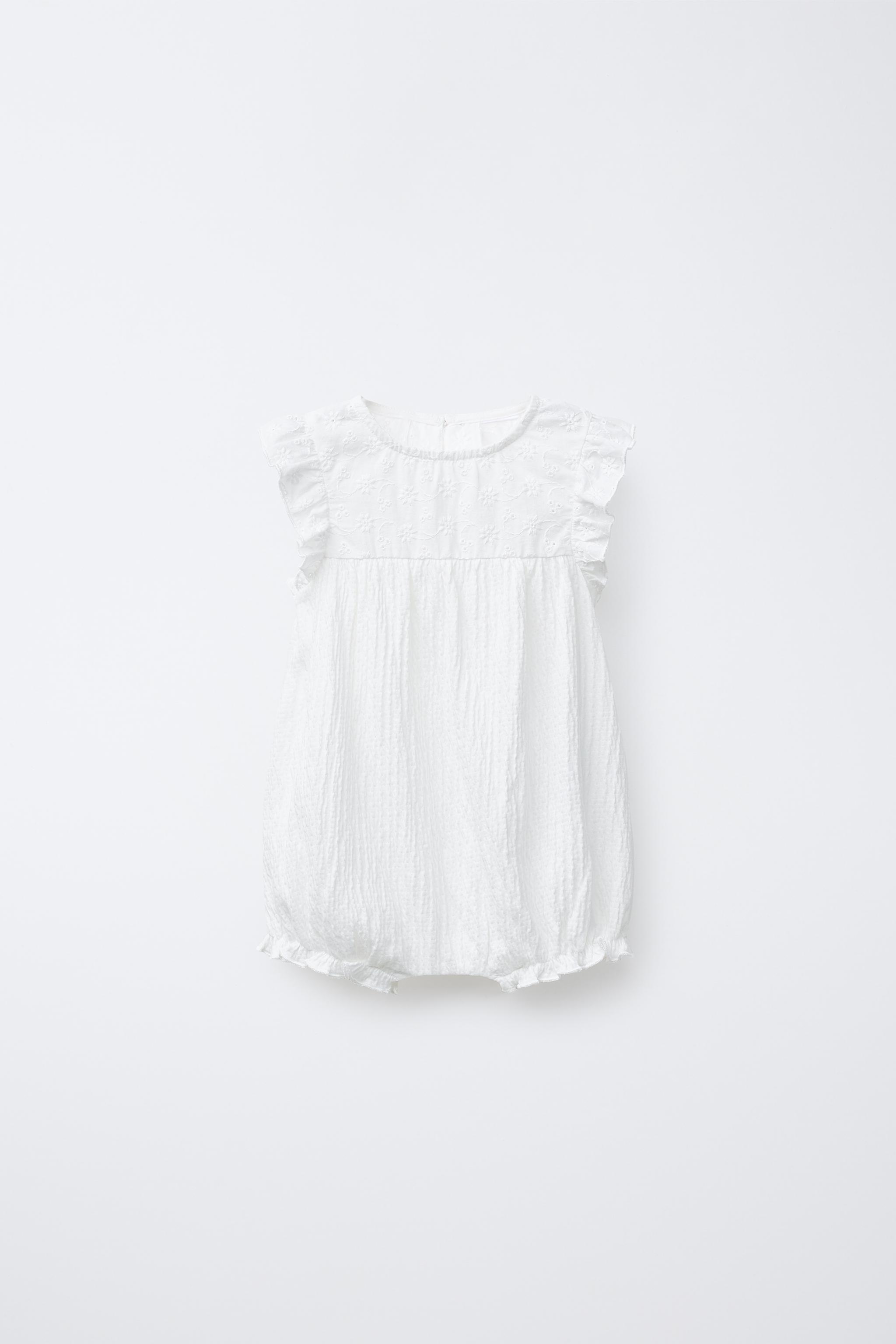 SWISS EMBROIDERED TEXTURED ROMPER