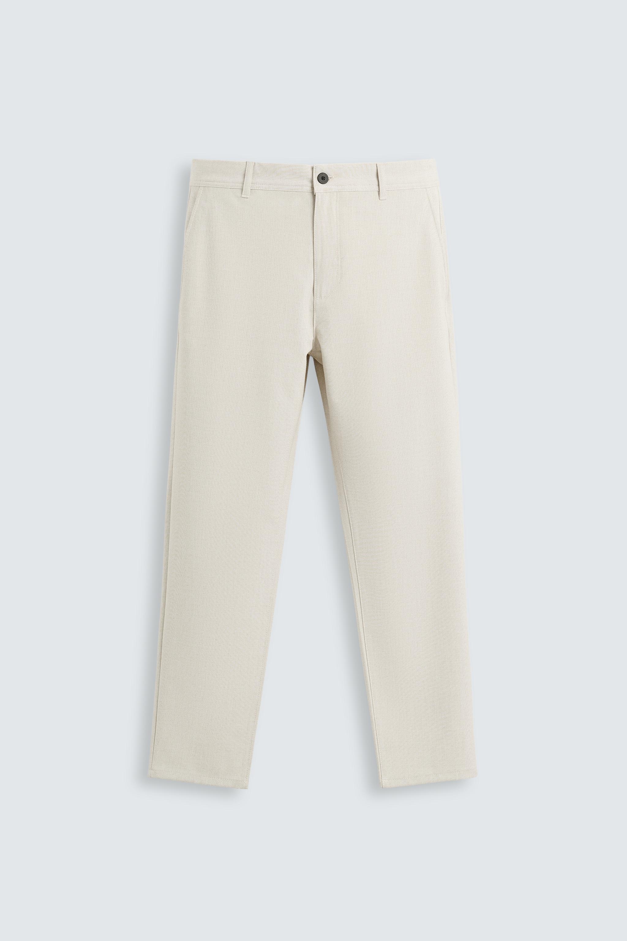 TEXTURED STRETCH PANTS