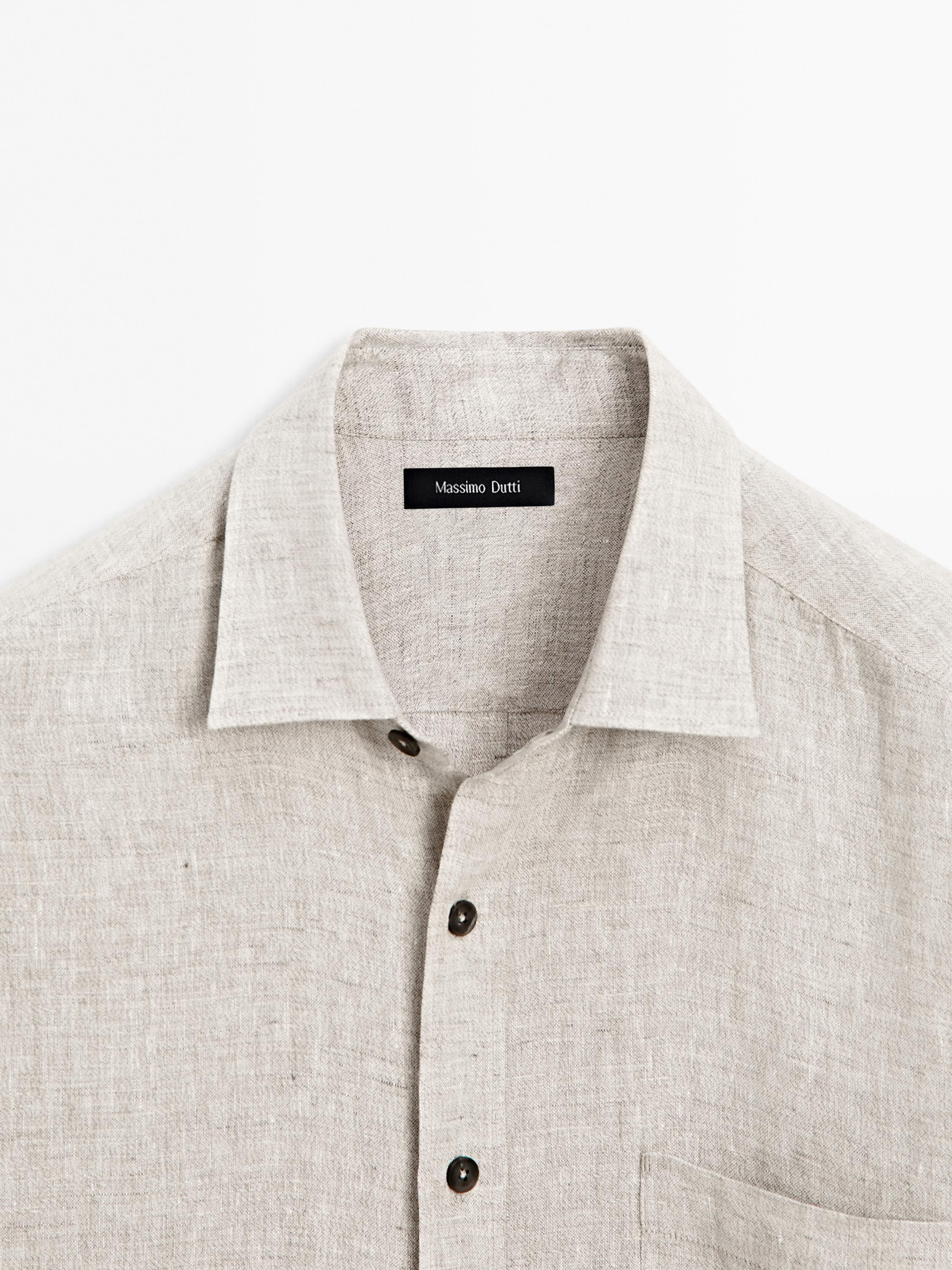 100% linen regular fit shirt