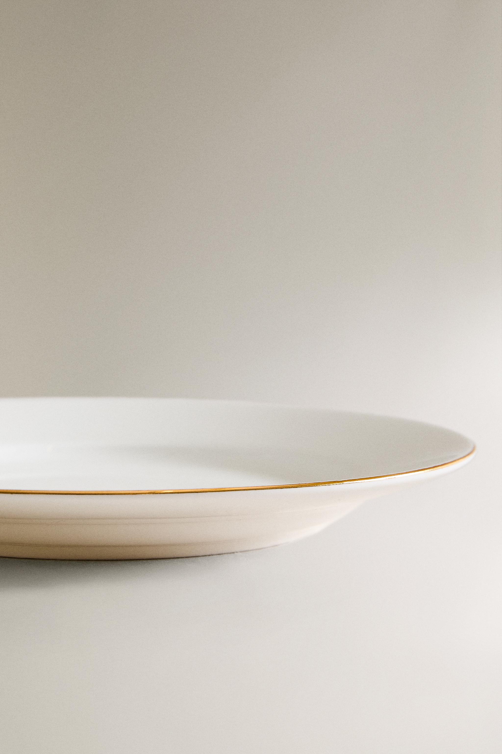 RIMMED BONE CHINA SIDE PLATE