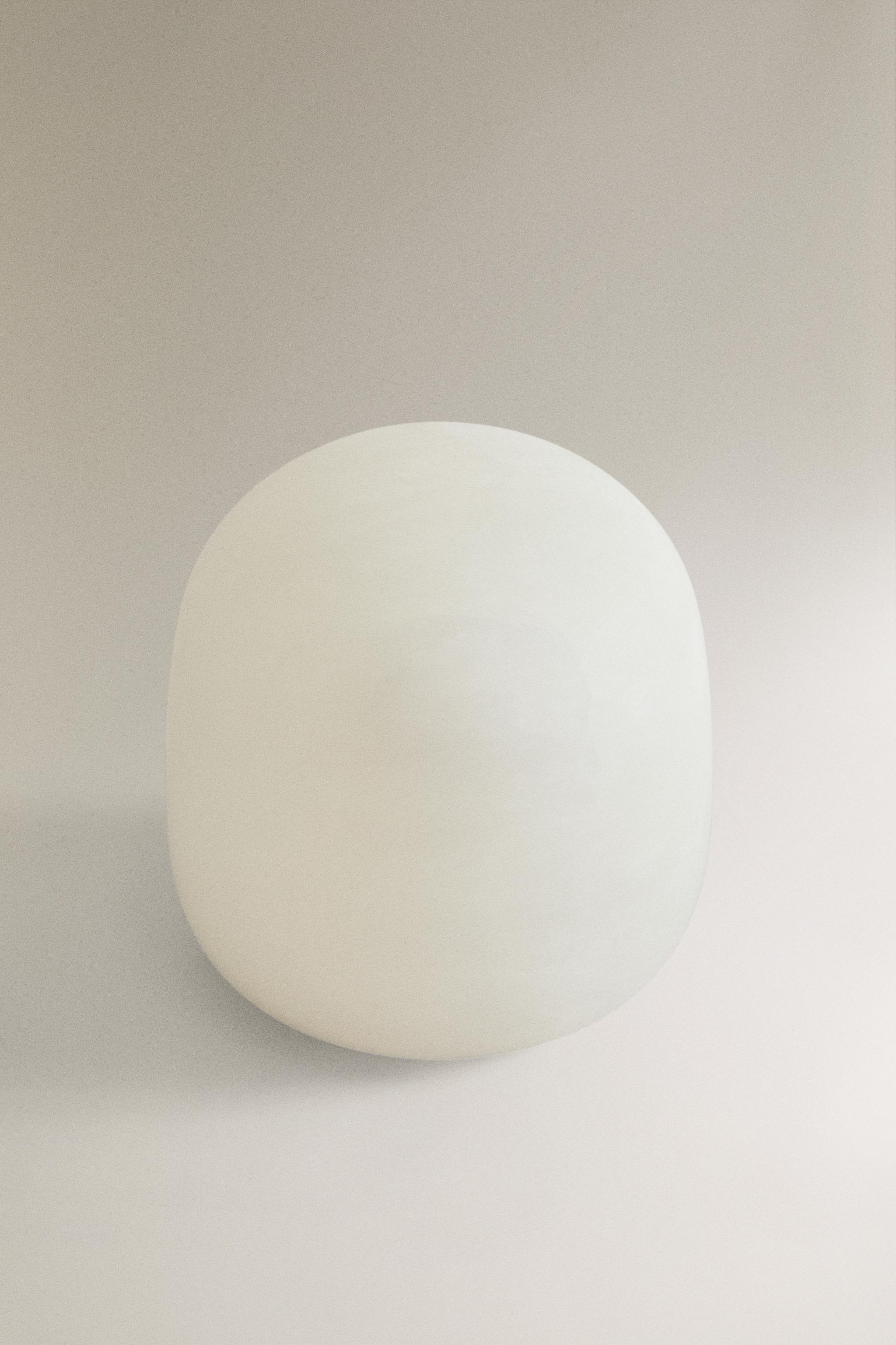 ALABASTER SEMI-OVAL TABLE LAMP