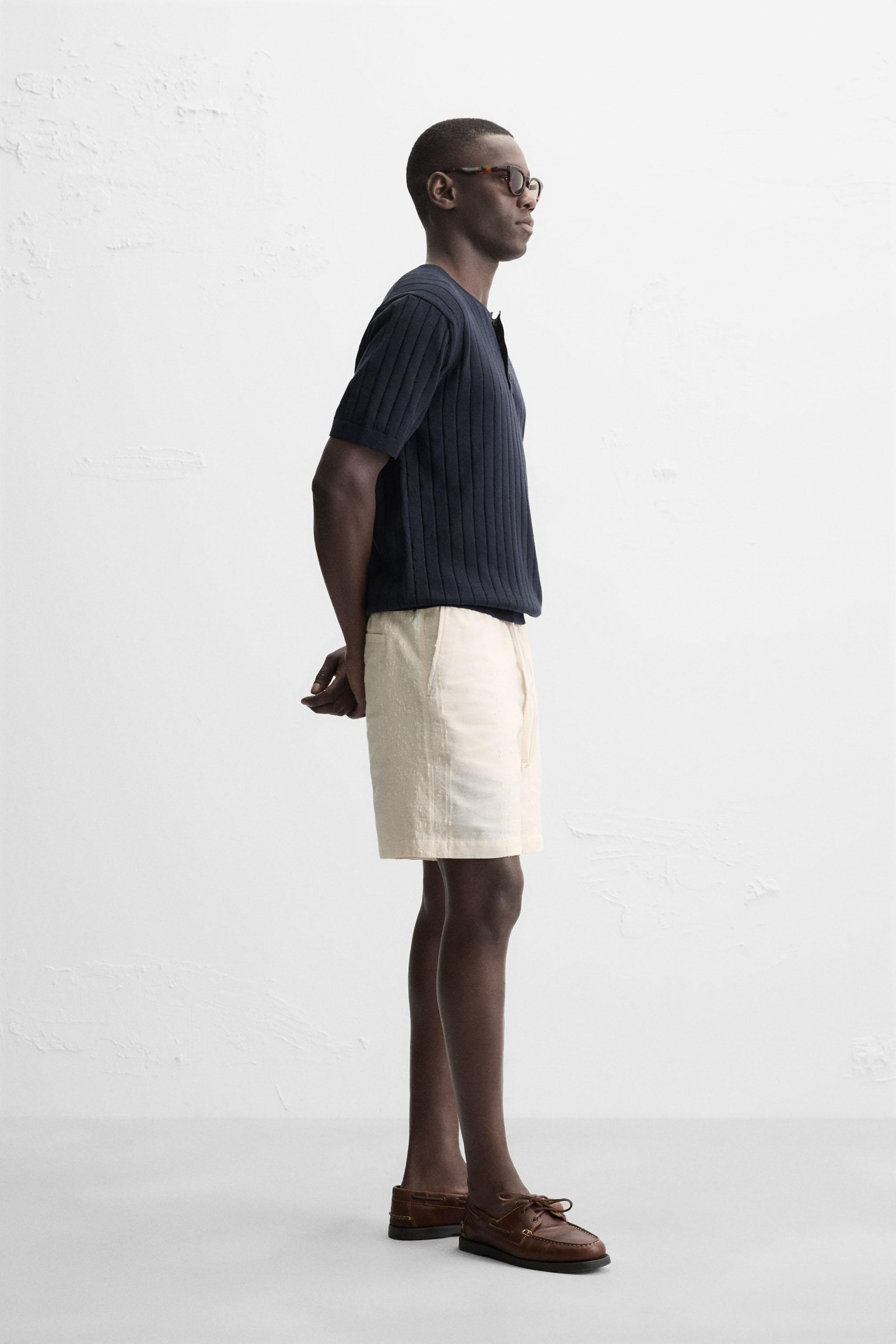JACQUARD TEXTURED SHORTS