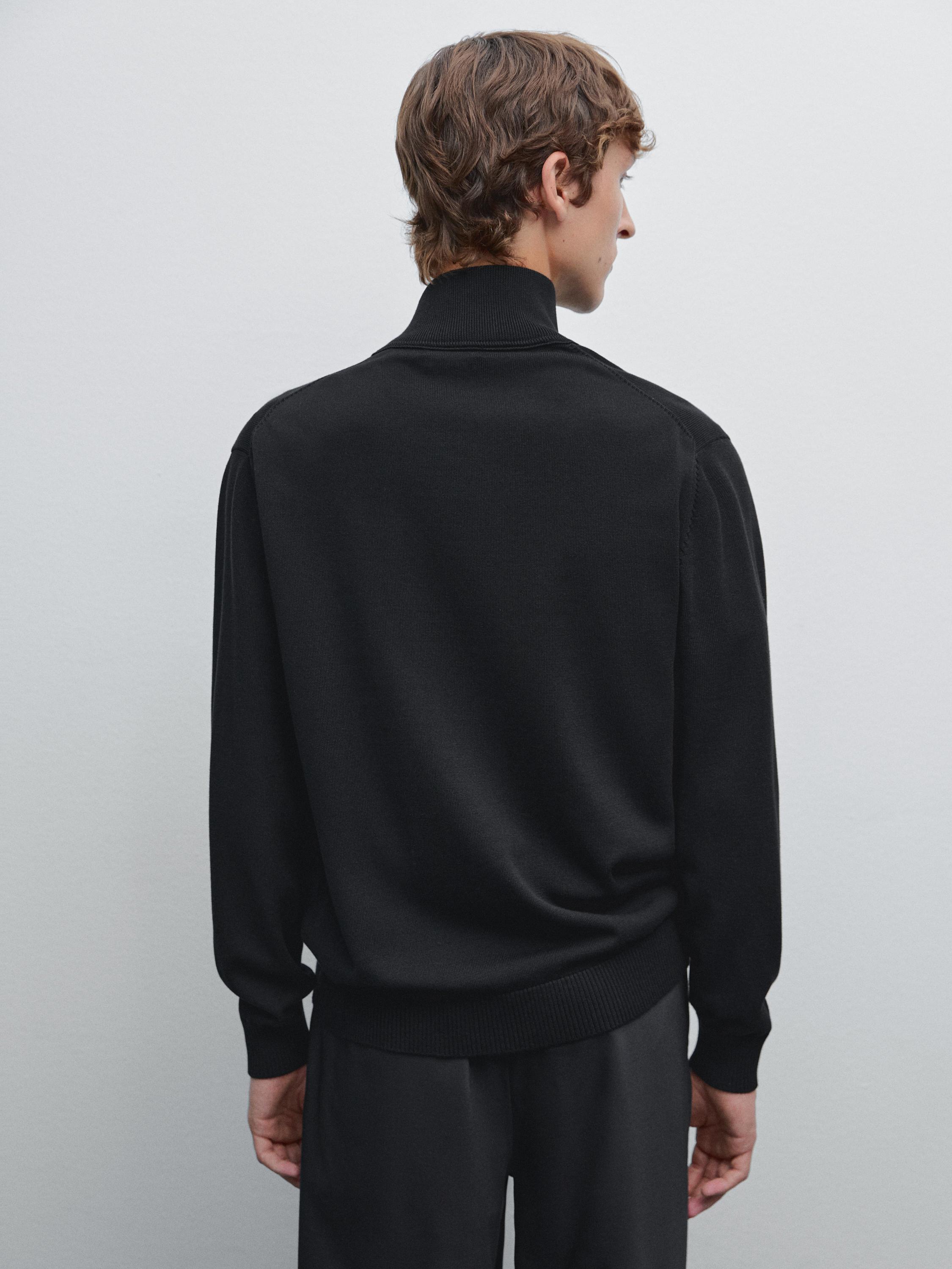 100% cotton zip cardigan