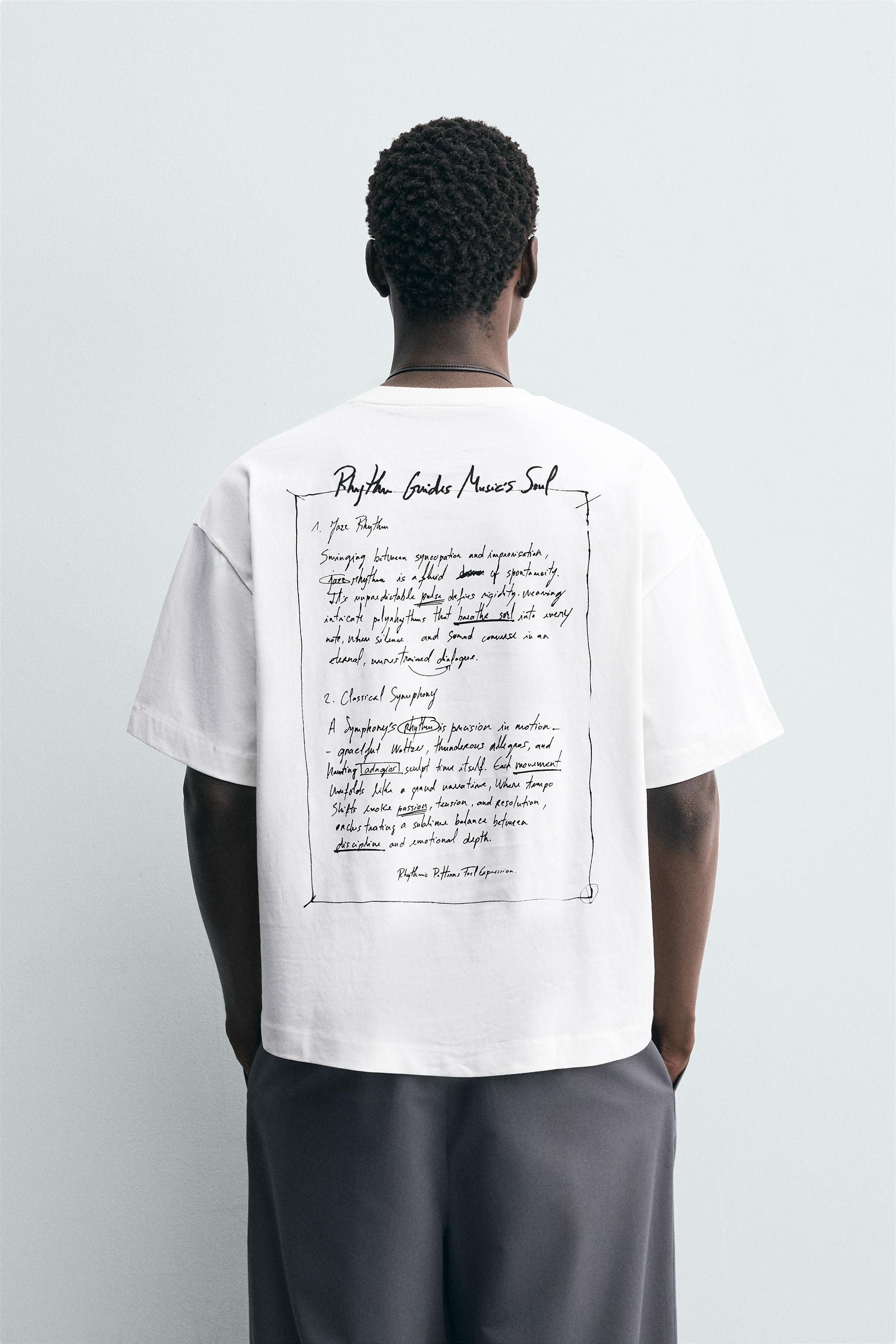 EMBROIDERED TEXT T-SHIRT