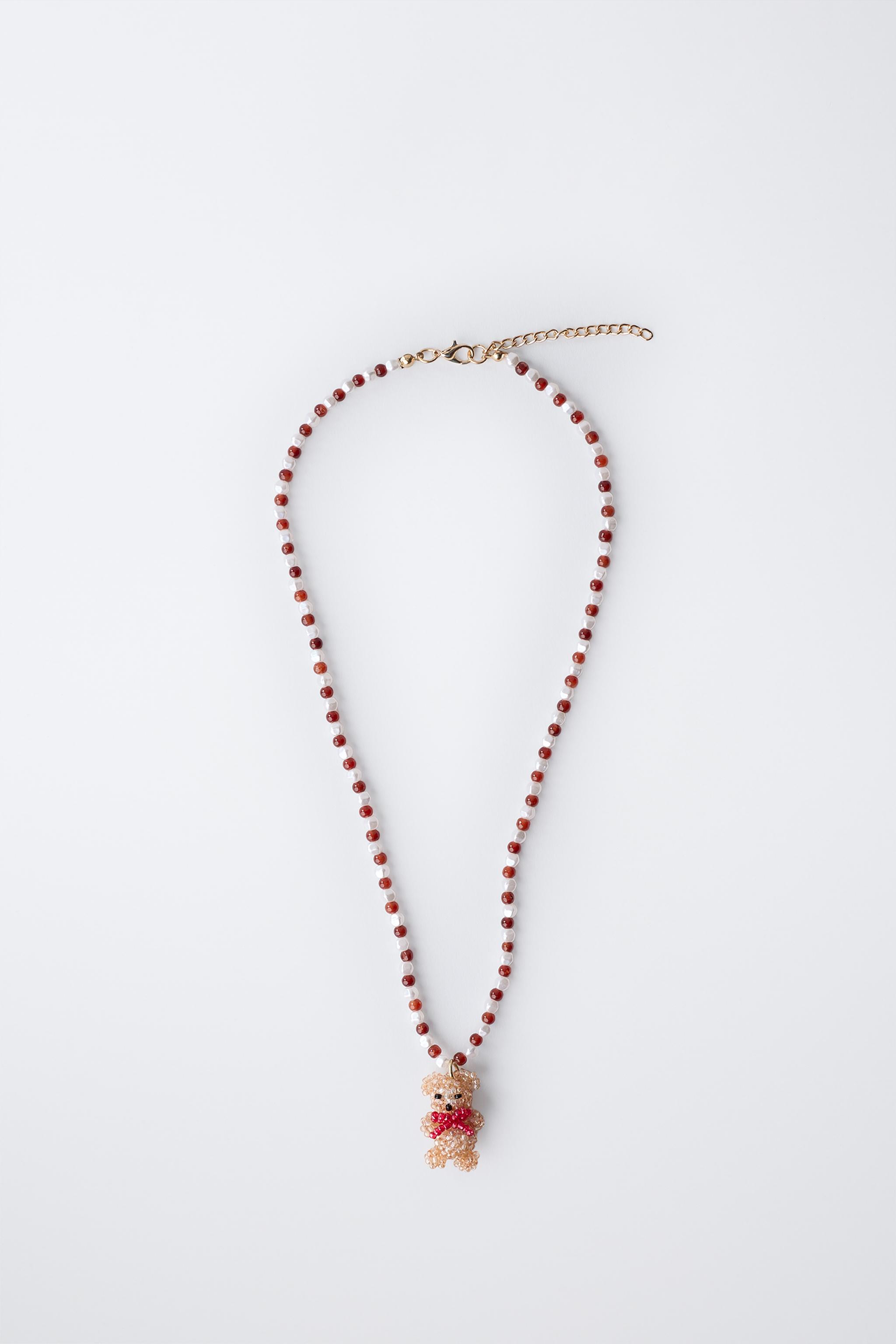 BEADED BEAR NECKLACE