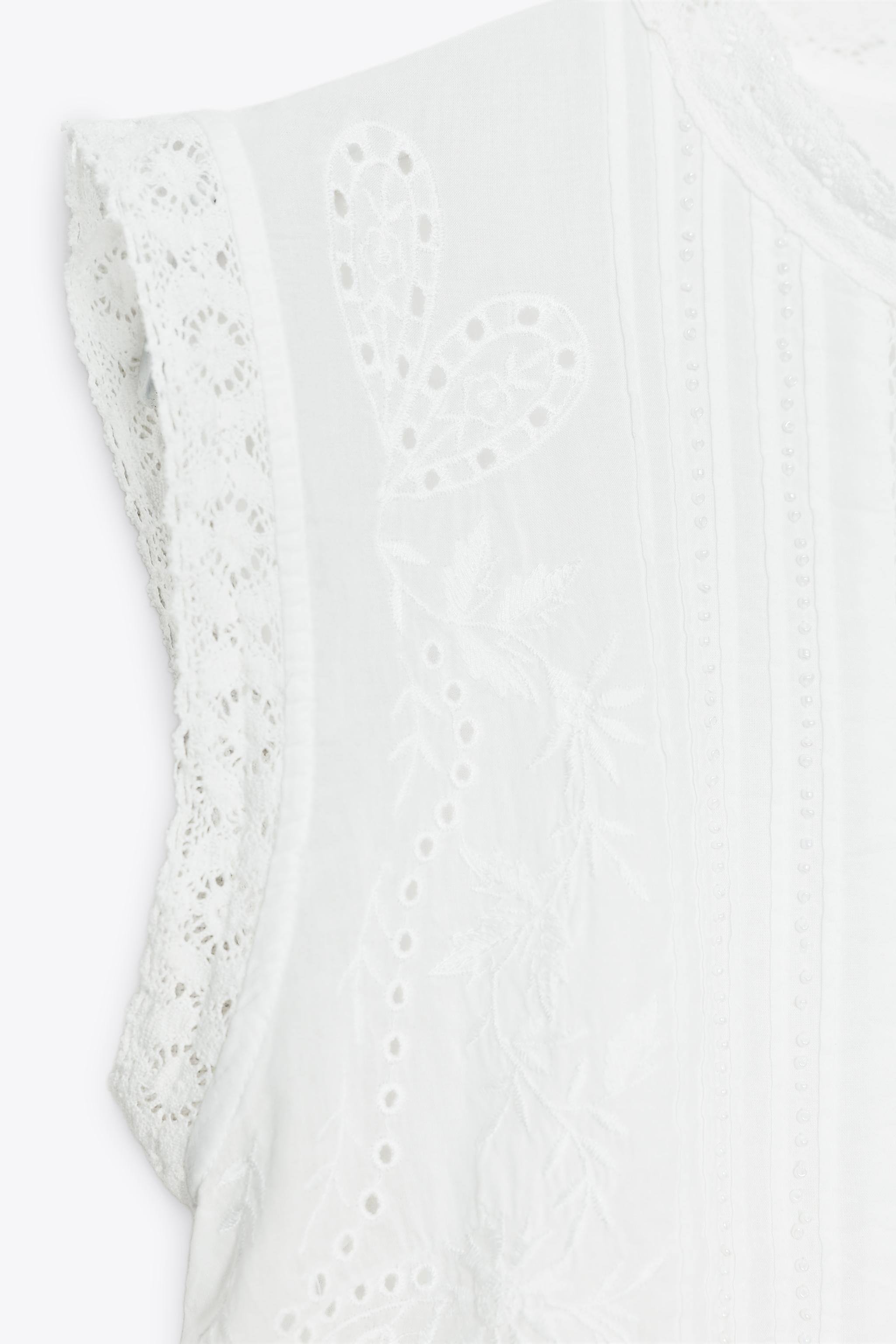 ZW COLLECTION LACE TRIM SLEEVELESS BLOUSE