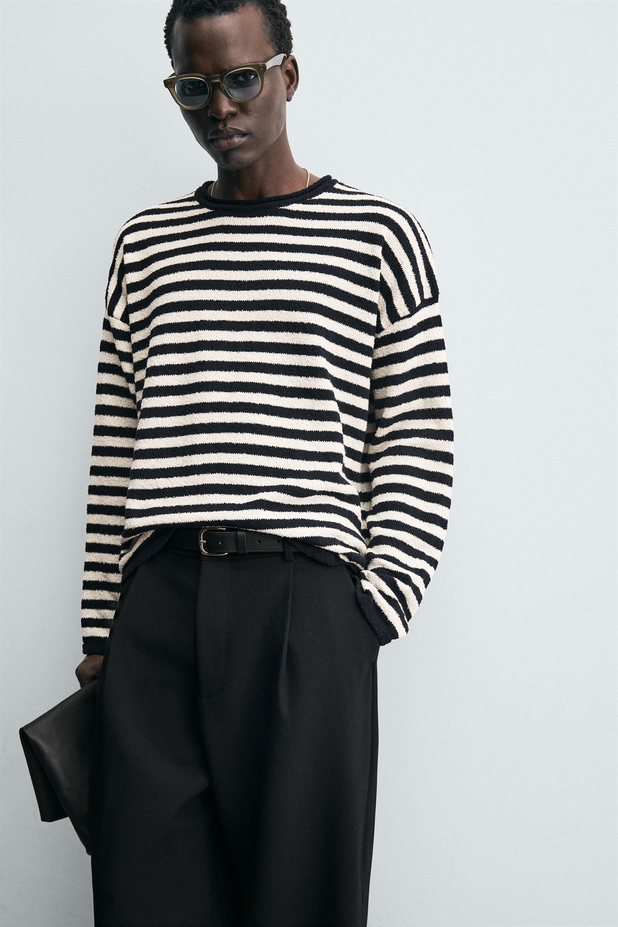 LIGHTWEIGHT STRIPED SWEATER