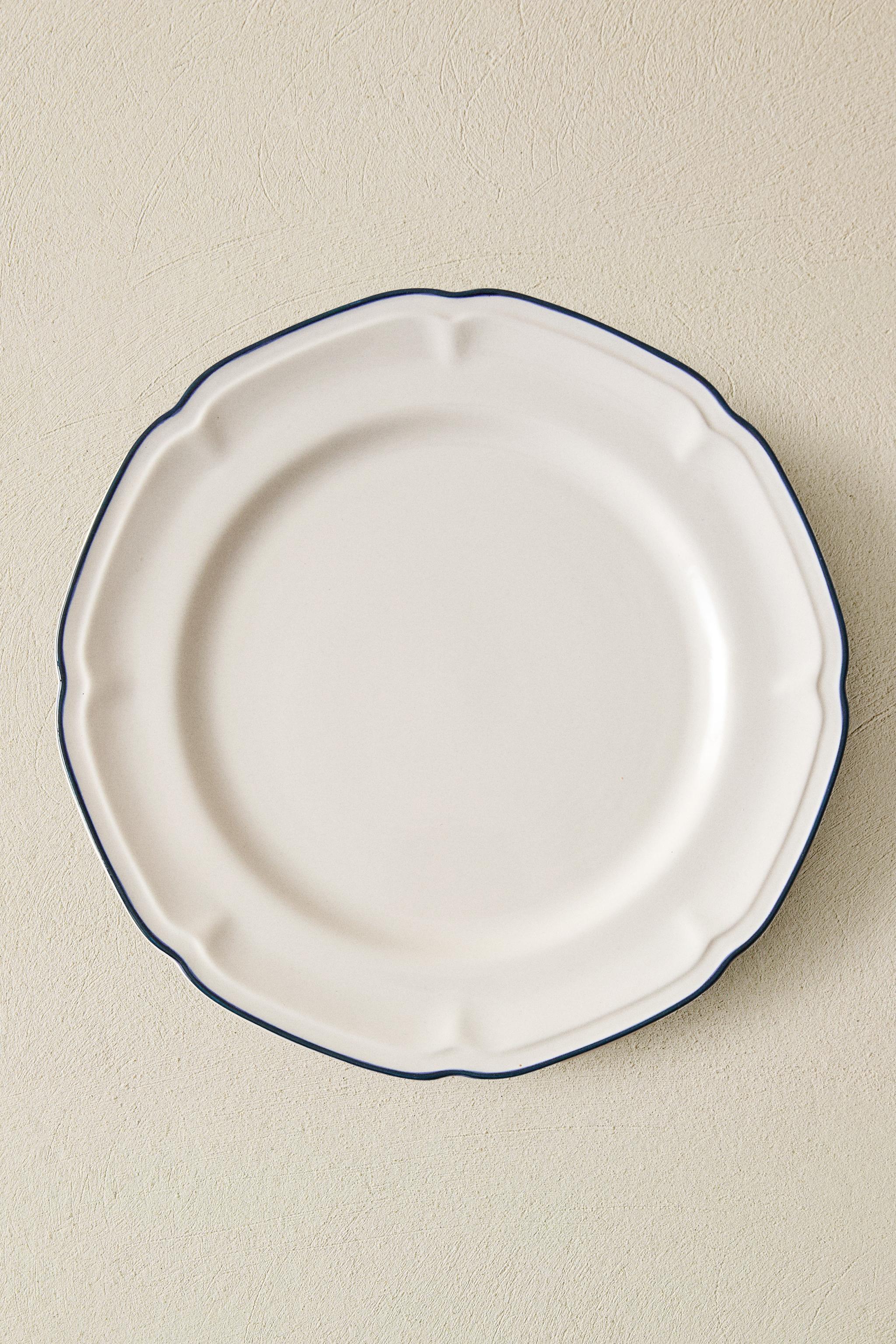 DINNER PLATE WITH CONTRAST RIM