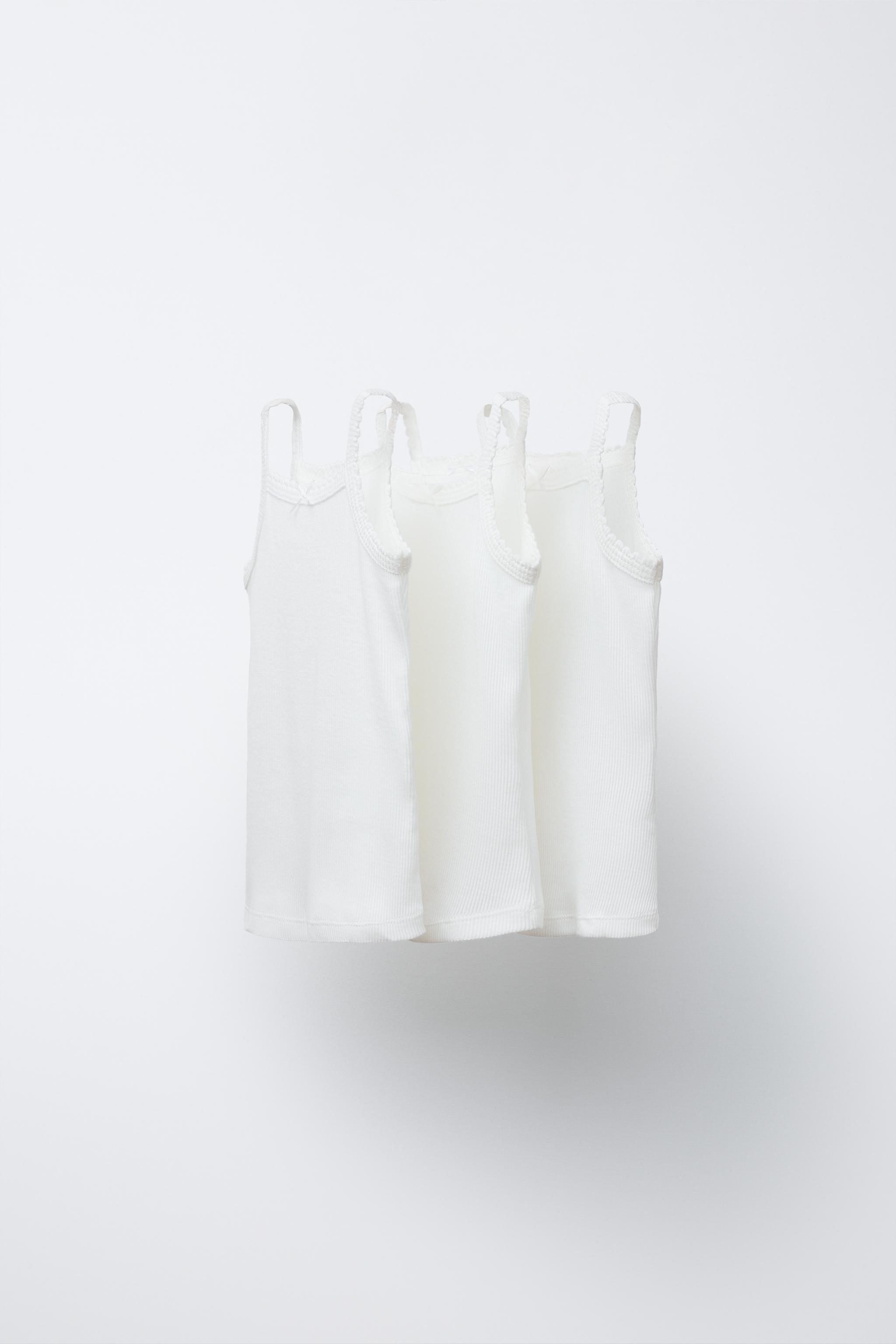 2-6 YEARS/ THREE-PACK OF RIBBED TANK TOPS