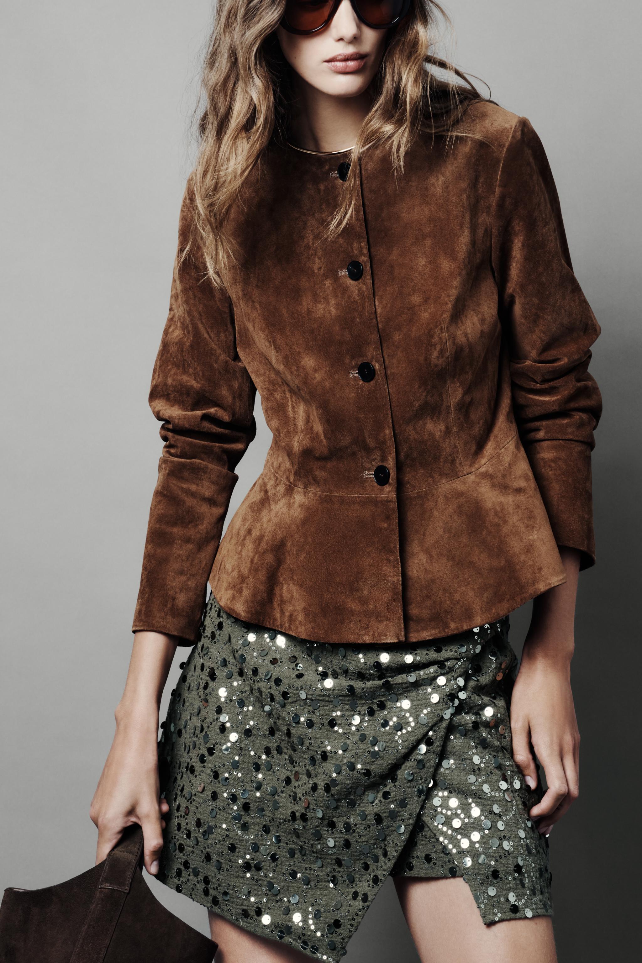 SEQUIN WRAP MINI SKIRT