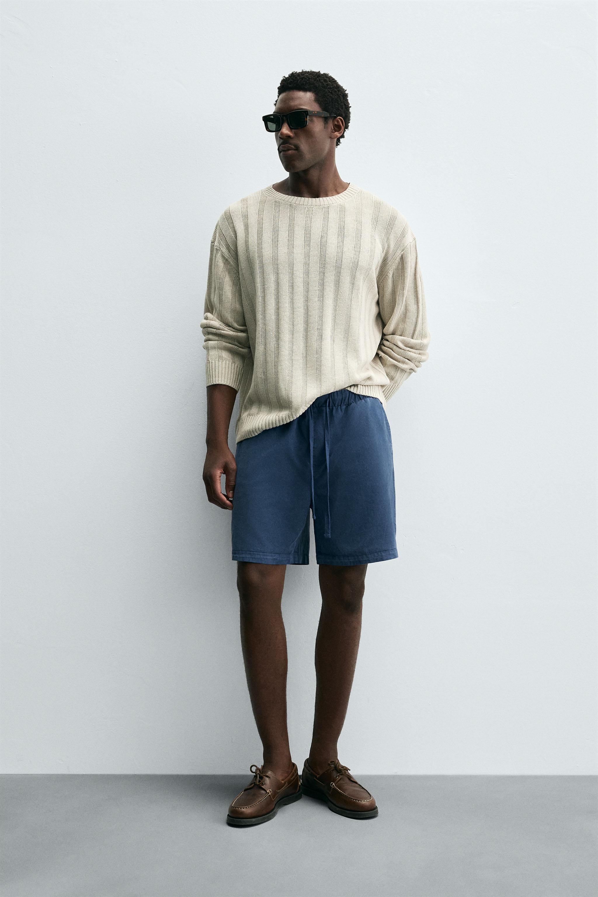 RELAXED FIT LYOCELL-COTTON SHORTS