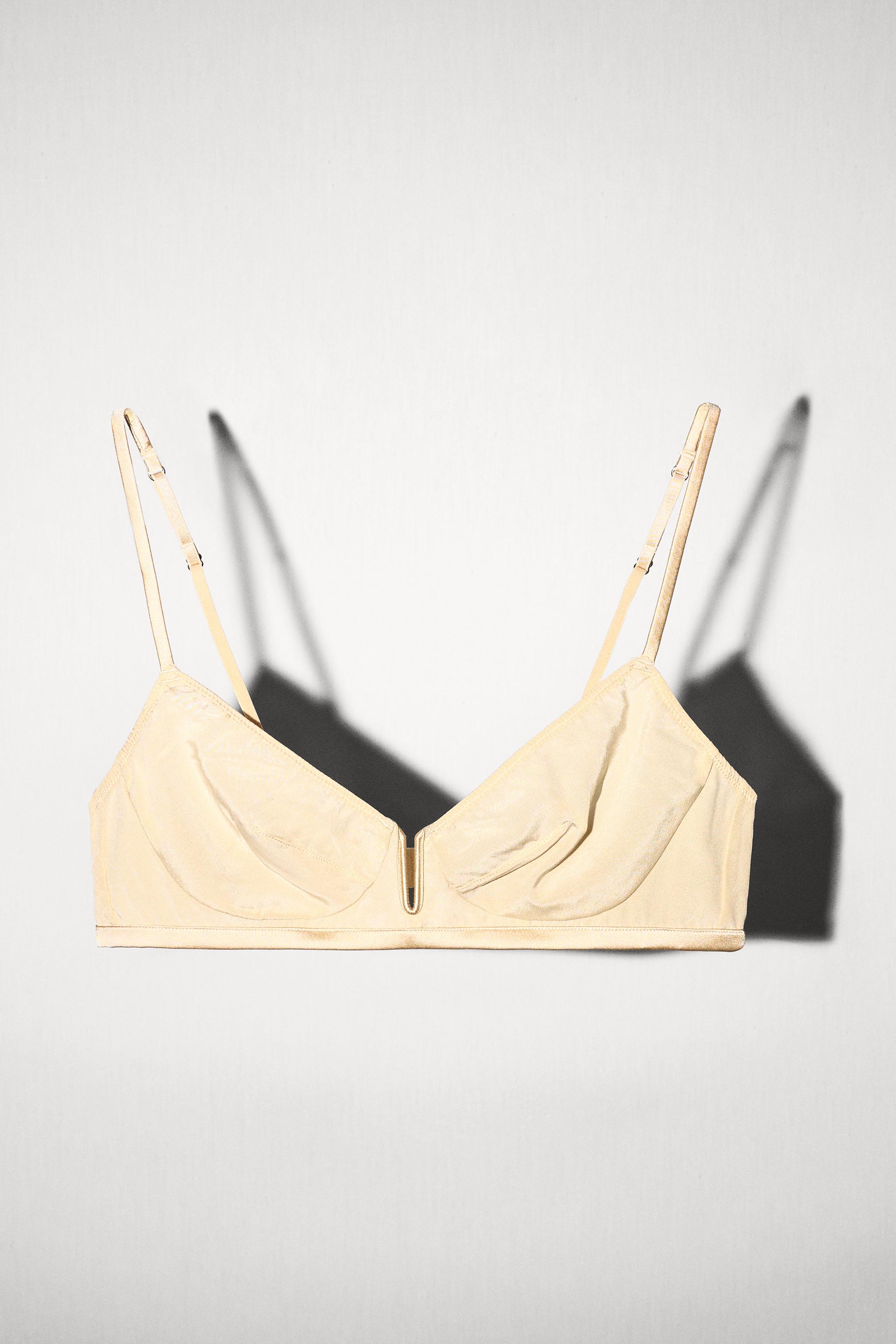BRALETTE WITH SILK METAL PIECE