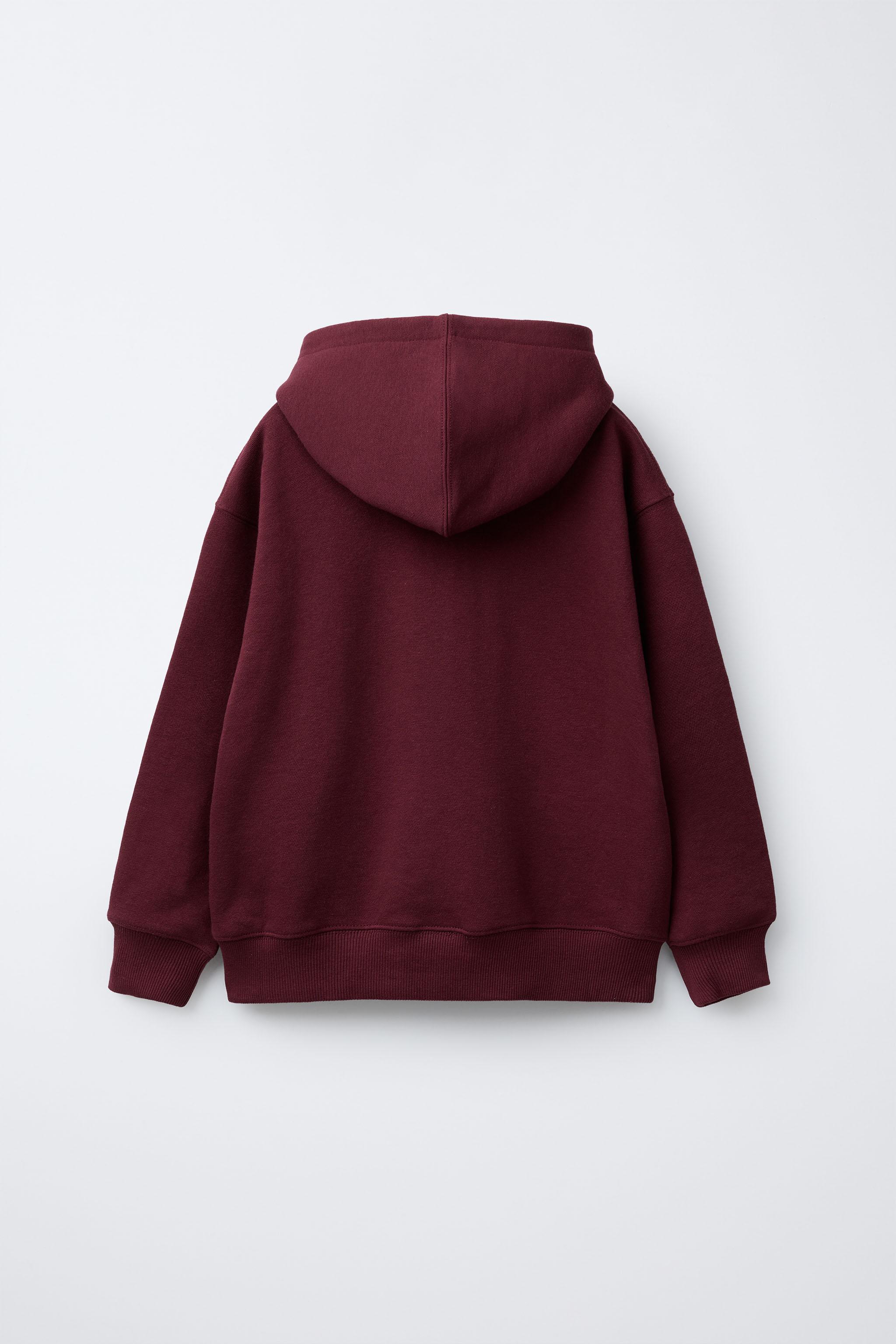 FLOCKED TEXT SWEATSHIRT