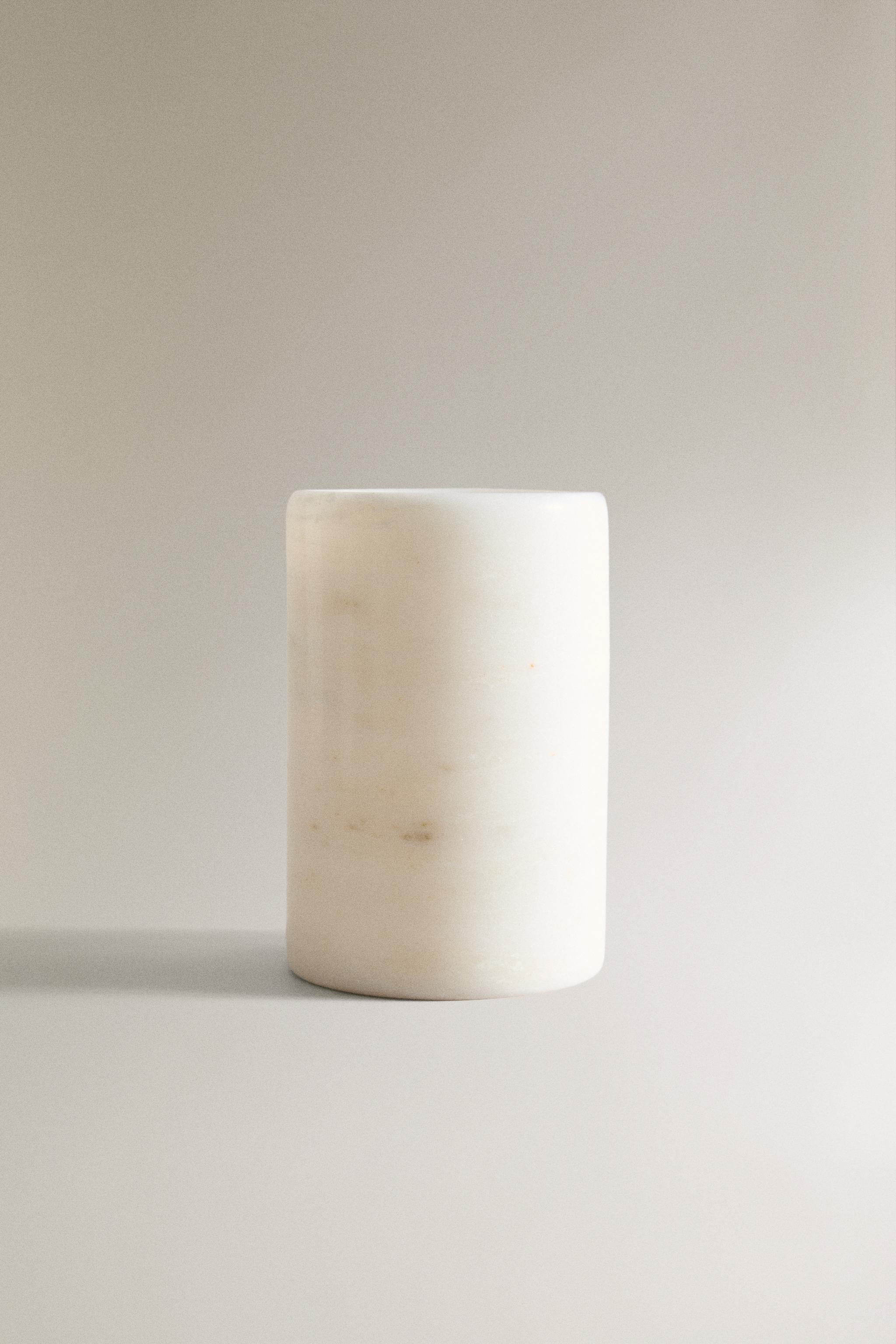 WHITE MARBLE TOOTHBRUSH HOLDER