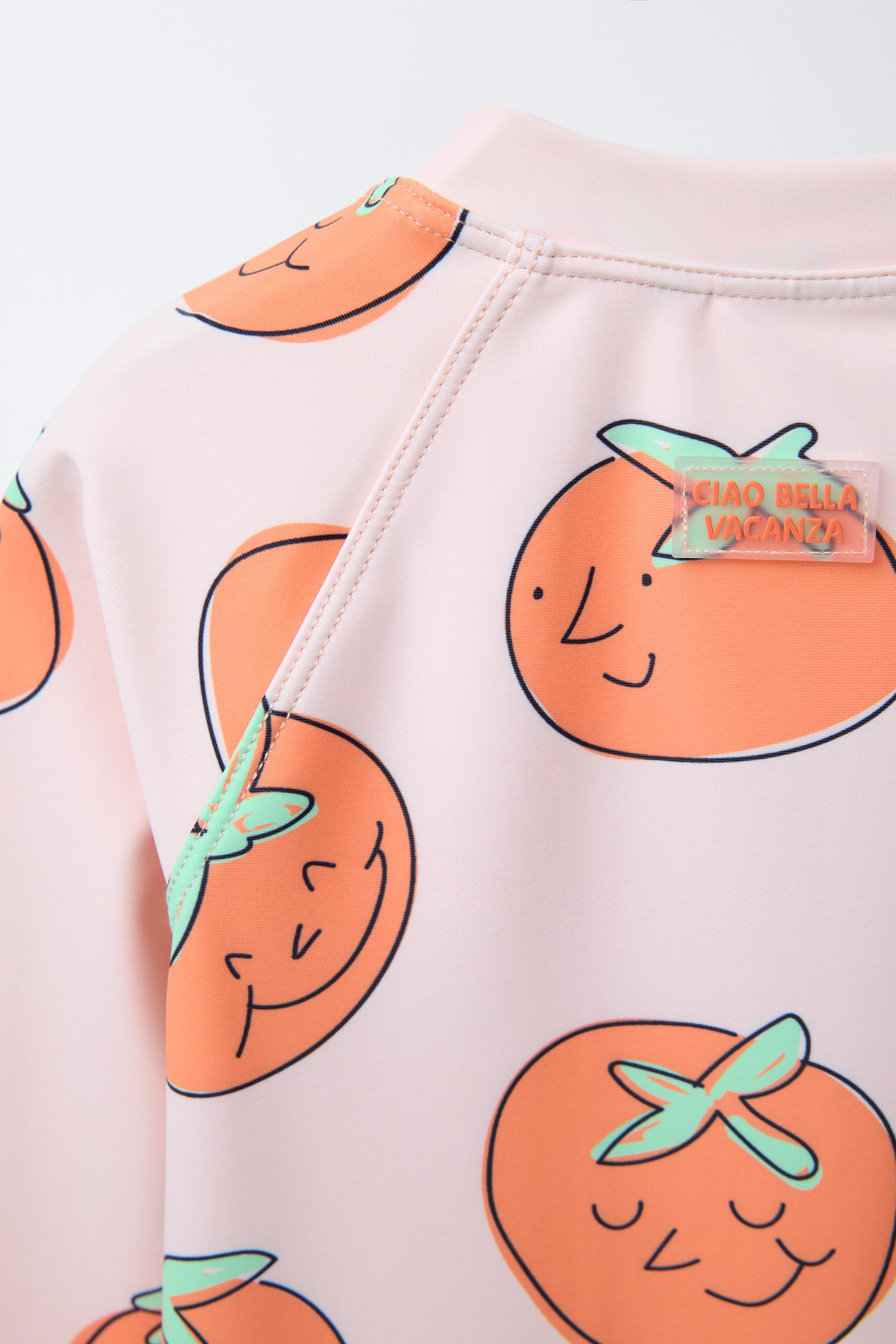 1-6 YEARS/ TOMATOES SHORT SWIMSUIT JUMPSUIT