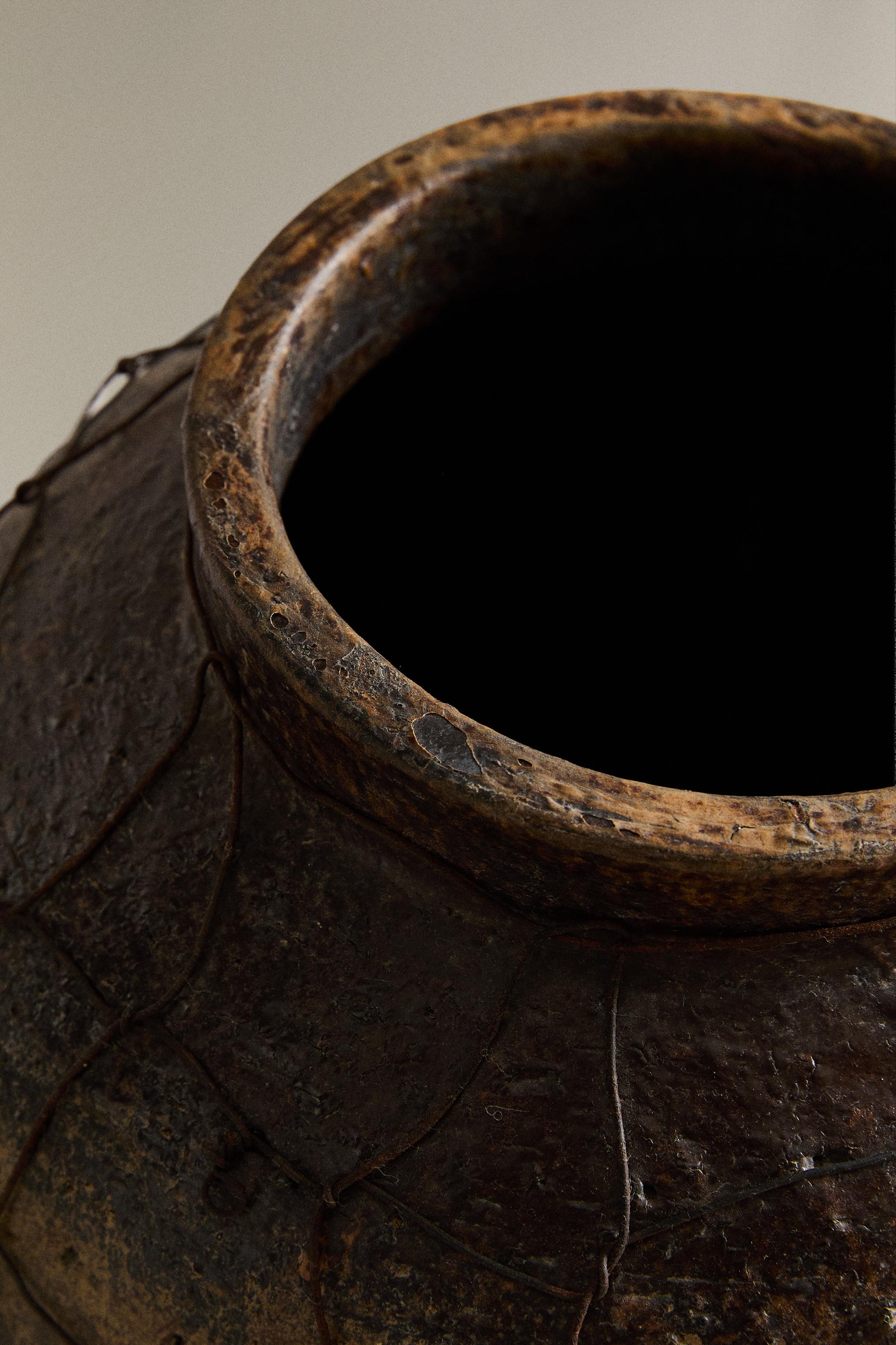 TERRACOTTA LATTICE VASE