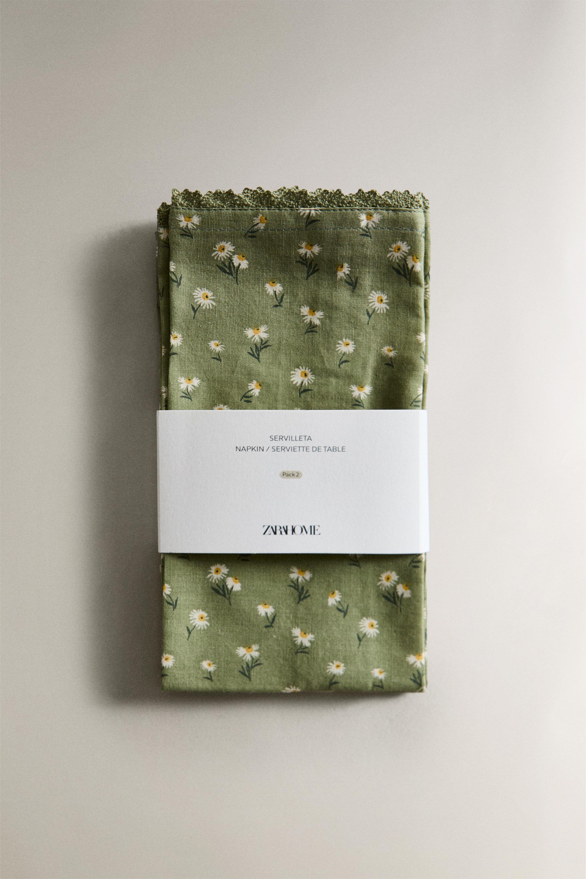 SET OF DAISY COTTON NAPKINS (SET OF 2)