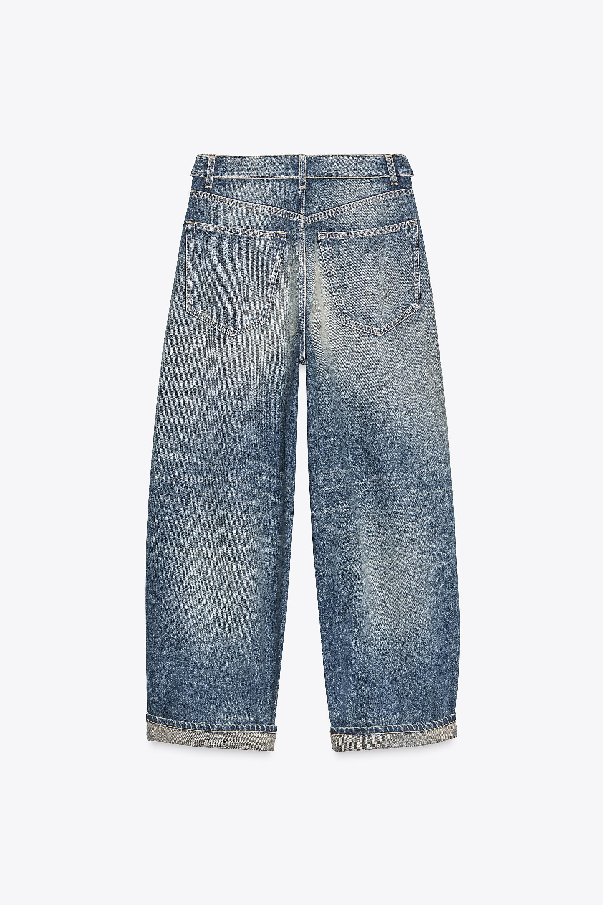 TRF MID-RISE FOLD-OVER WAISTBAND JEANS