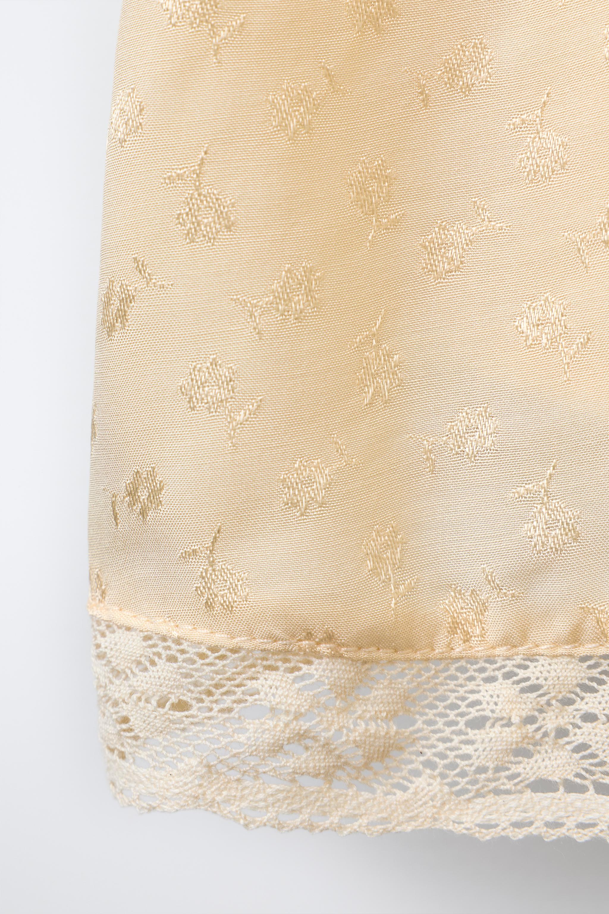 JACQUARD BODICE FLOWY DRESS