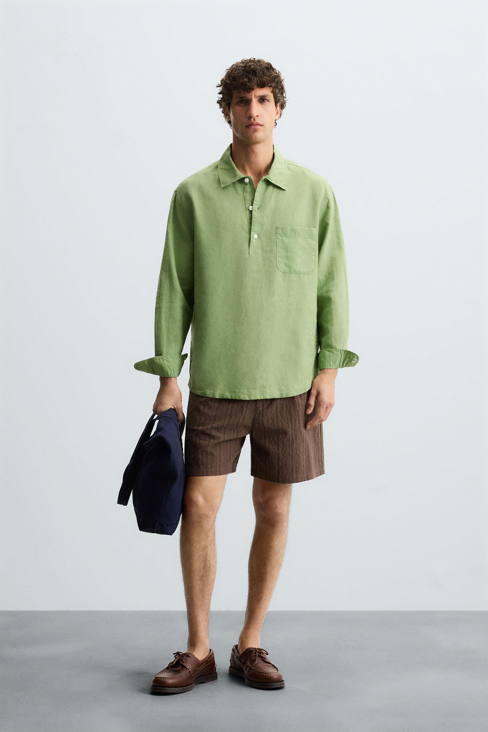 LINEN - COTTON POLO SHIRT