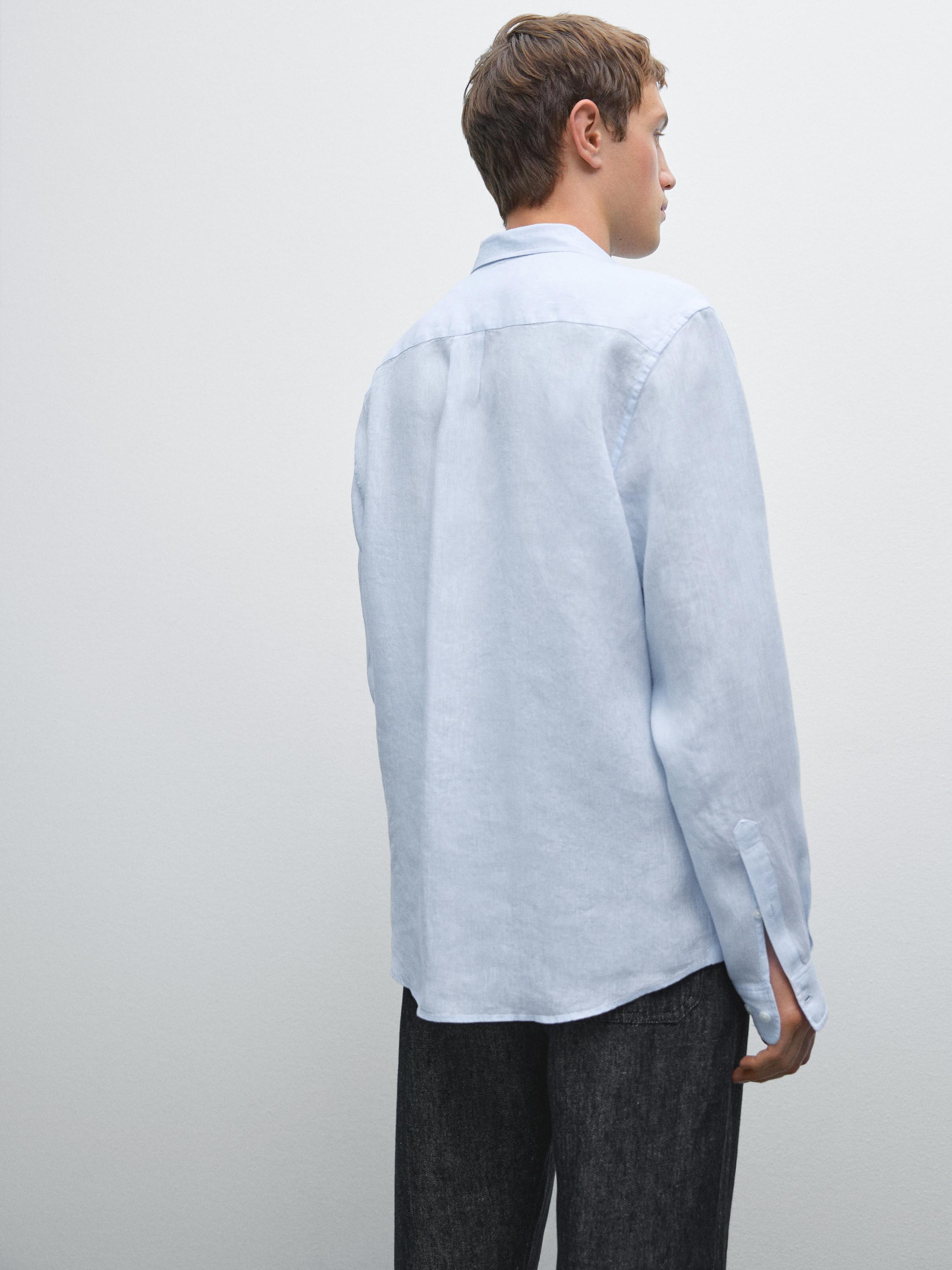 100% linen regular fit shirt